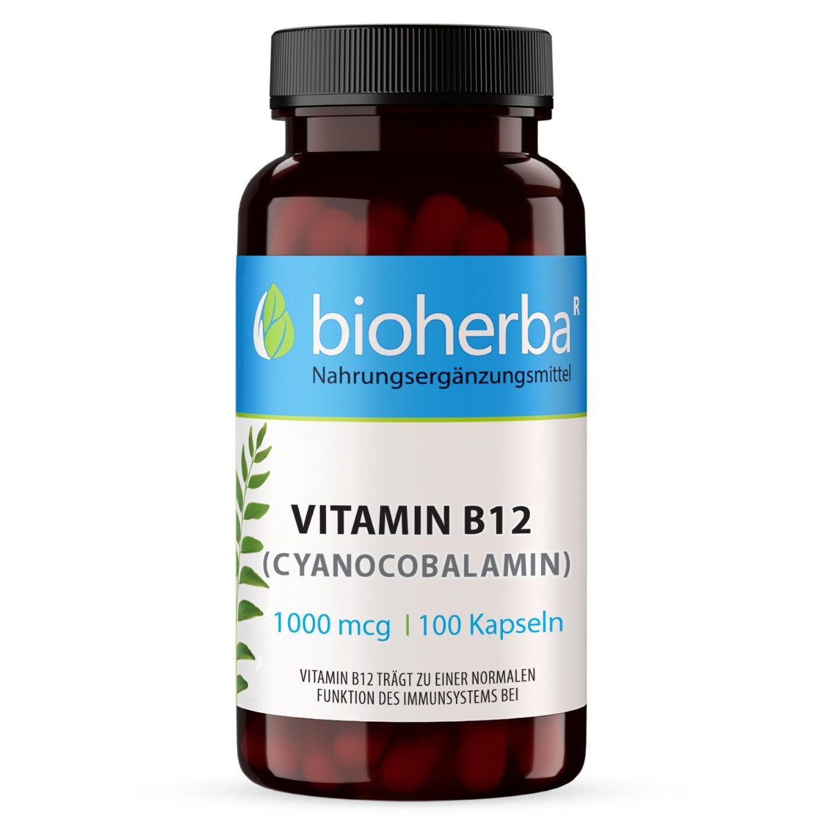 BIOHERBA R Vitamin B12 (Cyanocobalamin) 1000 mcg 100 Kapseln Nahrungsergänzungsmittel