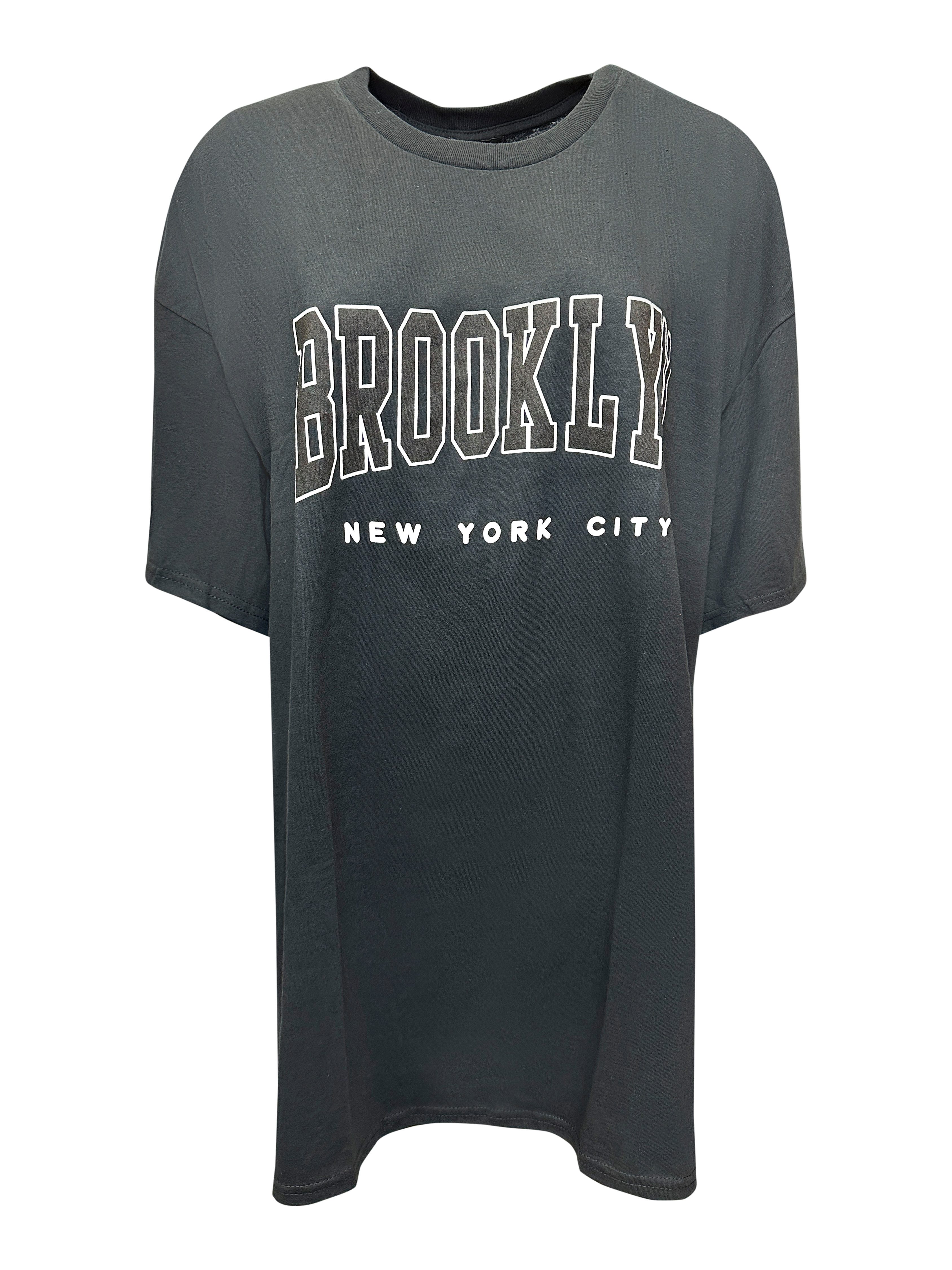 Worldclassca T-Shirt Worldclassca Oversized Print BROOKLYN T-Shirt lang Som günstig online kaufen