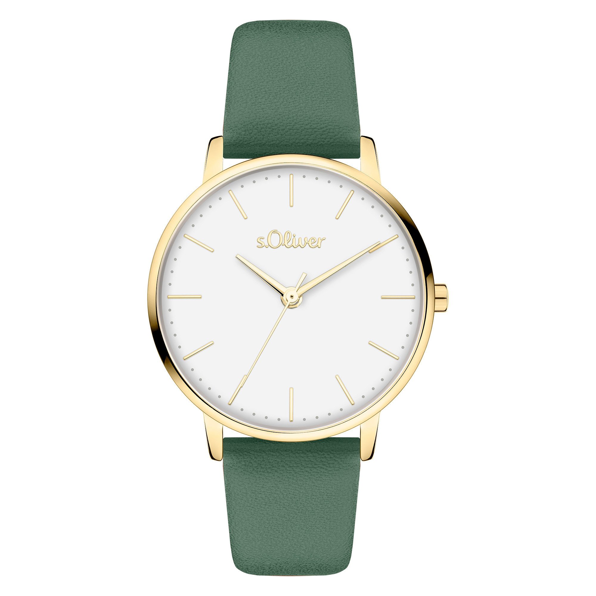 s.Oliver Quarzuhr Modern Basics SO-4470-LQ, Armbanduhr, Damenuhr, analog