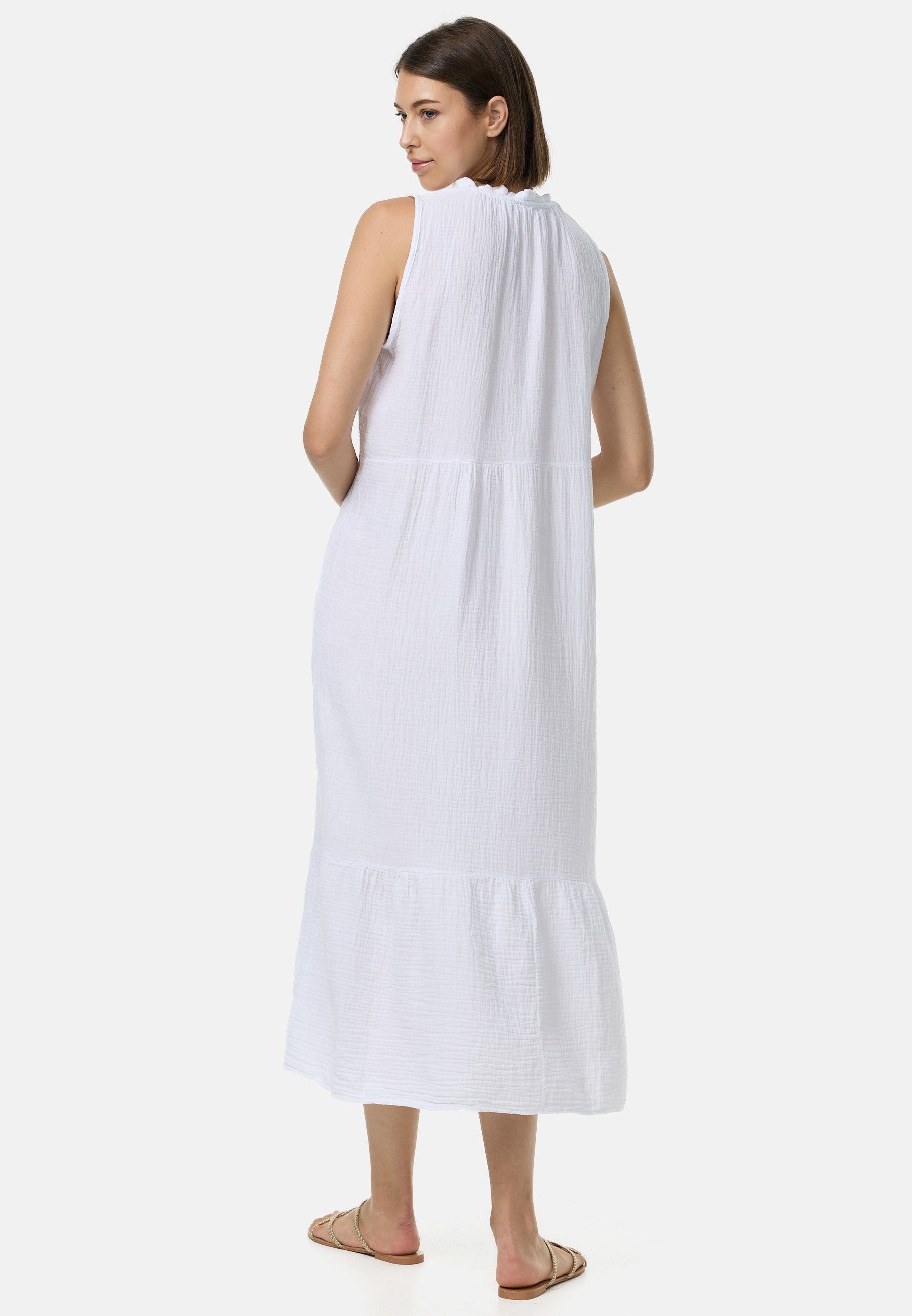 Rayshyne Maxikleid PM46 (Ärmelloses Musselin Maxikleid) Musselin, Atmungsaktiv, Hautfreundlich, mit Rüschen – Bild 5 von 5