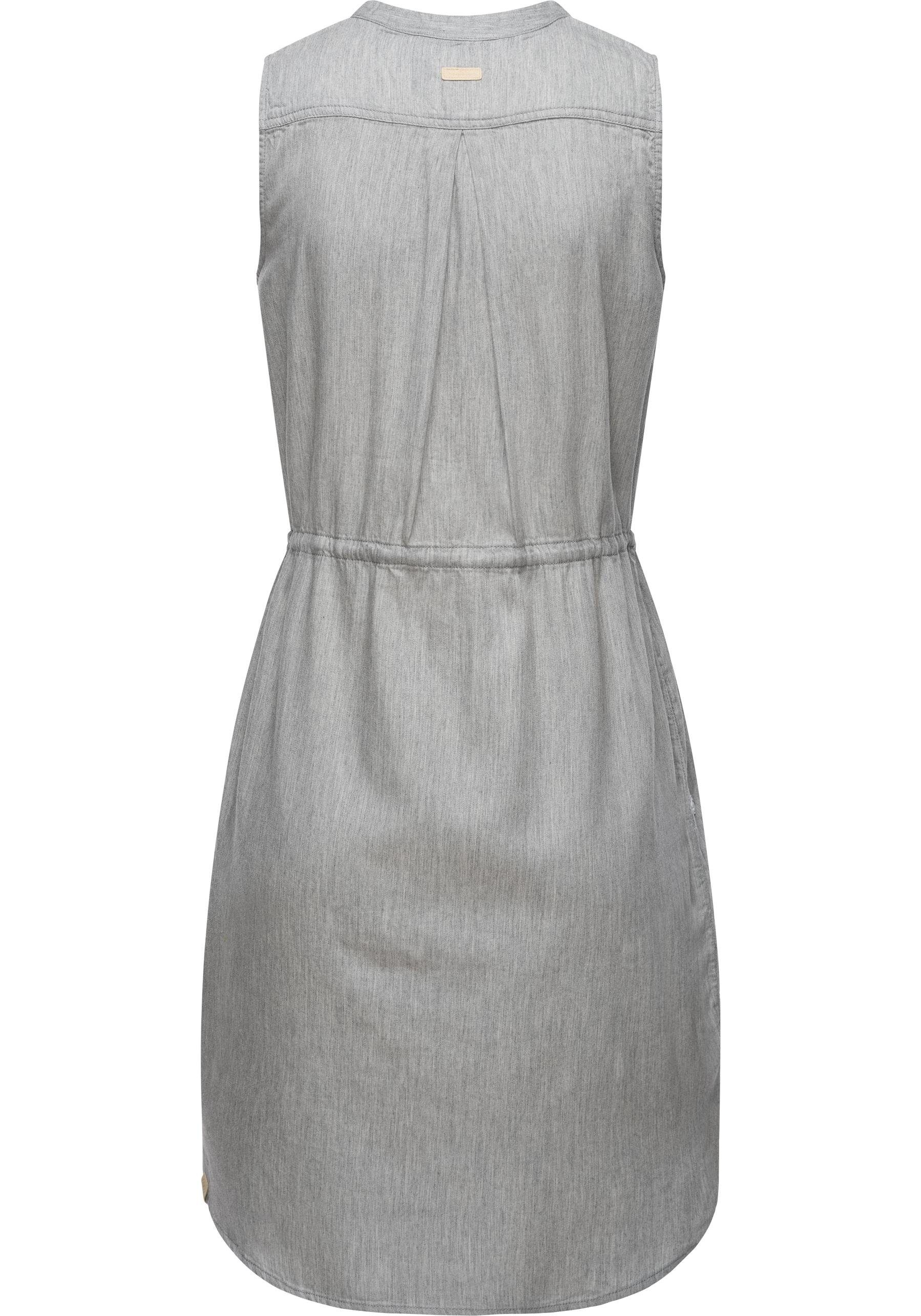 Ragwear Shirtkleid Roisin Denim stylisches Sommerkleid mit Bindeband