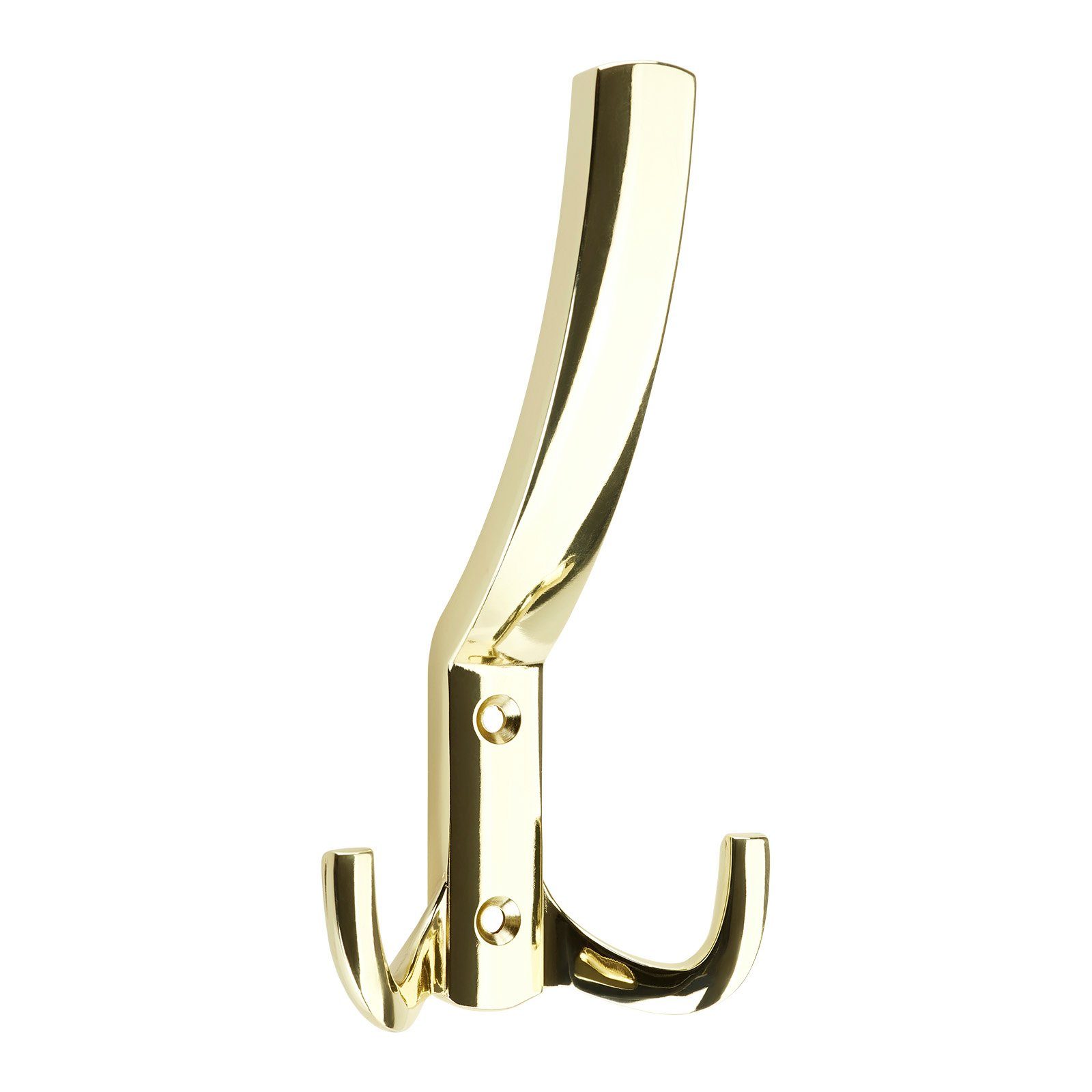 SO-TECH® Garderobenhaken JULIE STRONG - extra stabile Ausführung - Lochabstand 32 mm (1 St), Variante lang, Höhe 145,5 mm, Messingoptik