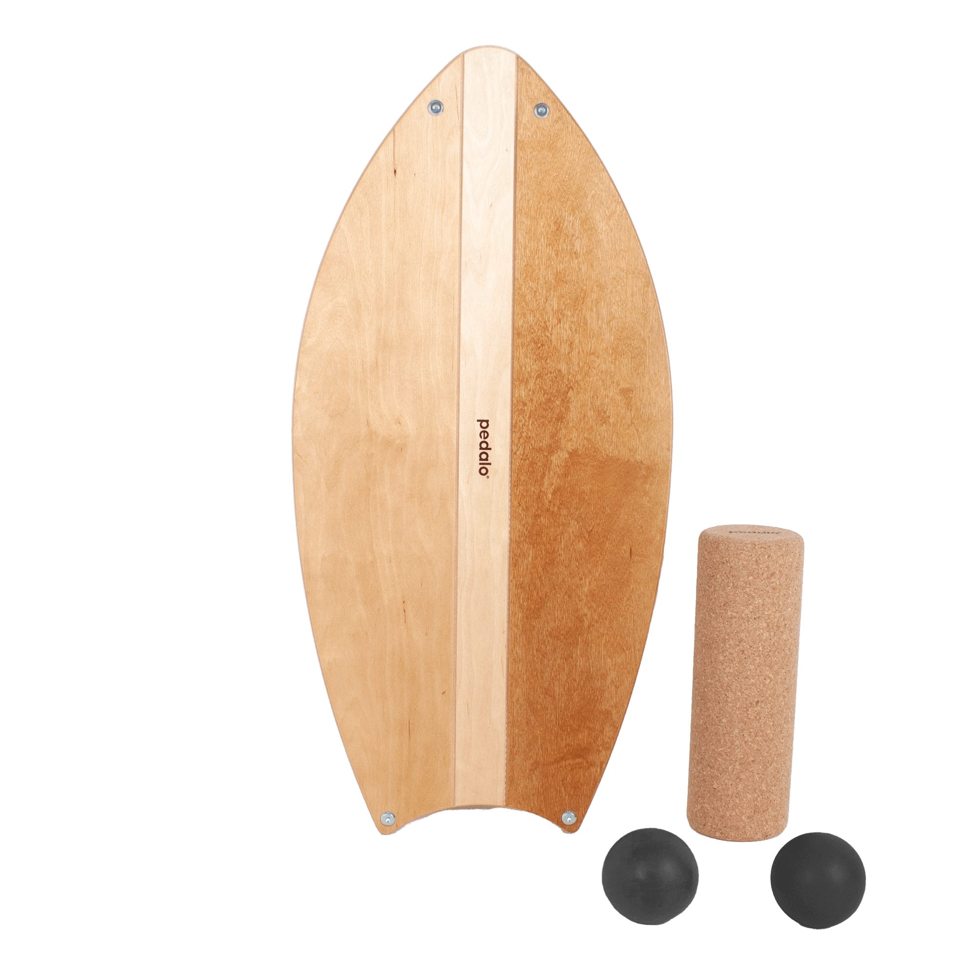pedalo® Balanceboard aus Holz I Balance-Board Triple I Balance I Koordination I Training, Wippbrett, Kreisel und Balance Board in Einem
