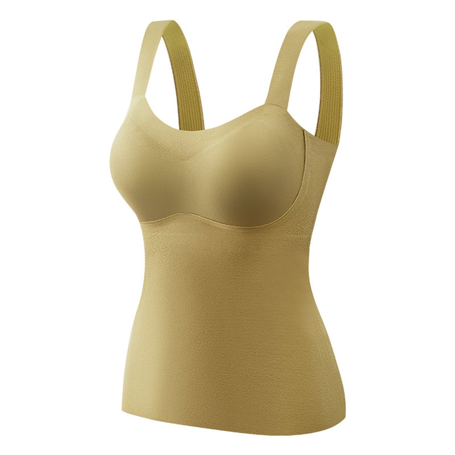 Tanktop Grün Thermounterhemd MAGICSHE Damen BH-Polstern mit ärmellose Thermoweste,