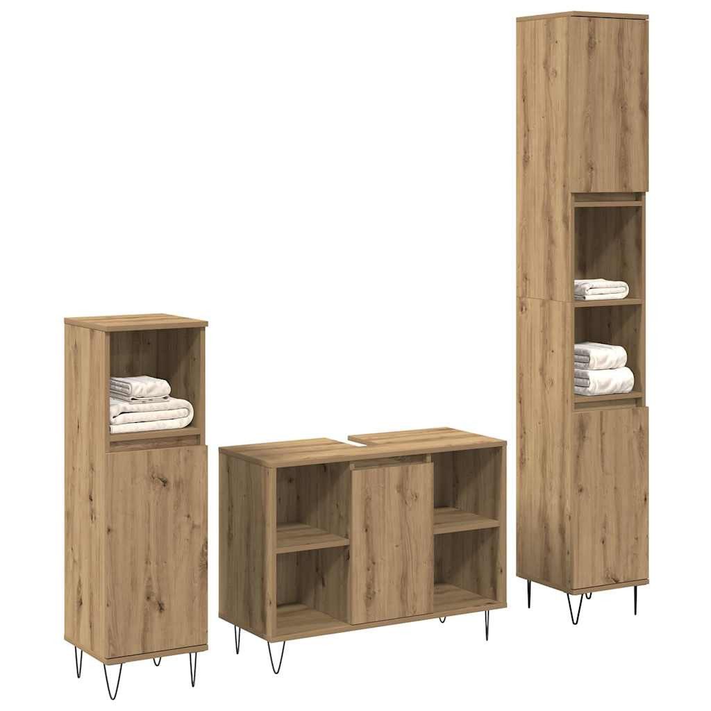vidaXL Badezimmer-Set Badezimmer Möbel Set 3 günstig online kaufen