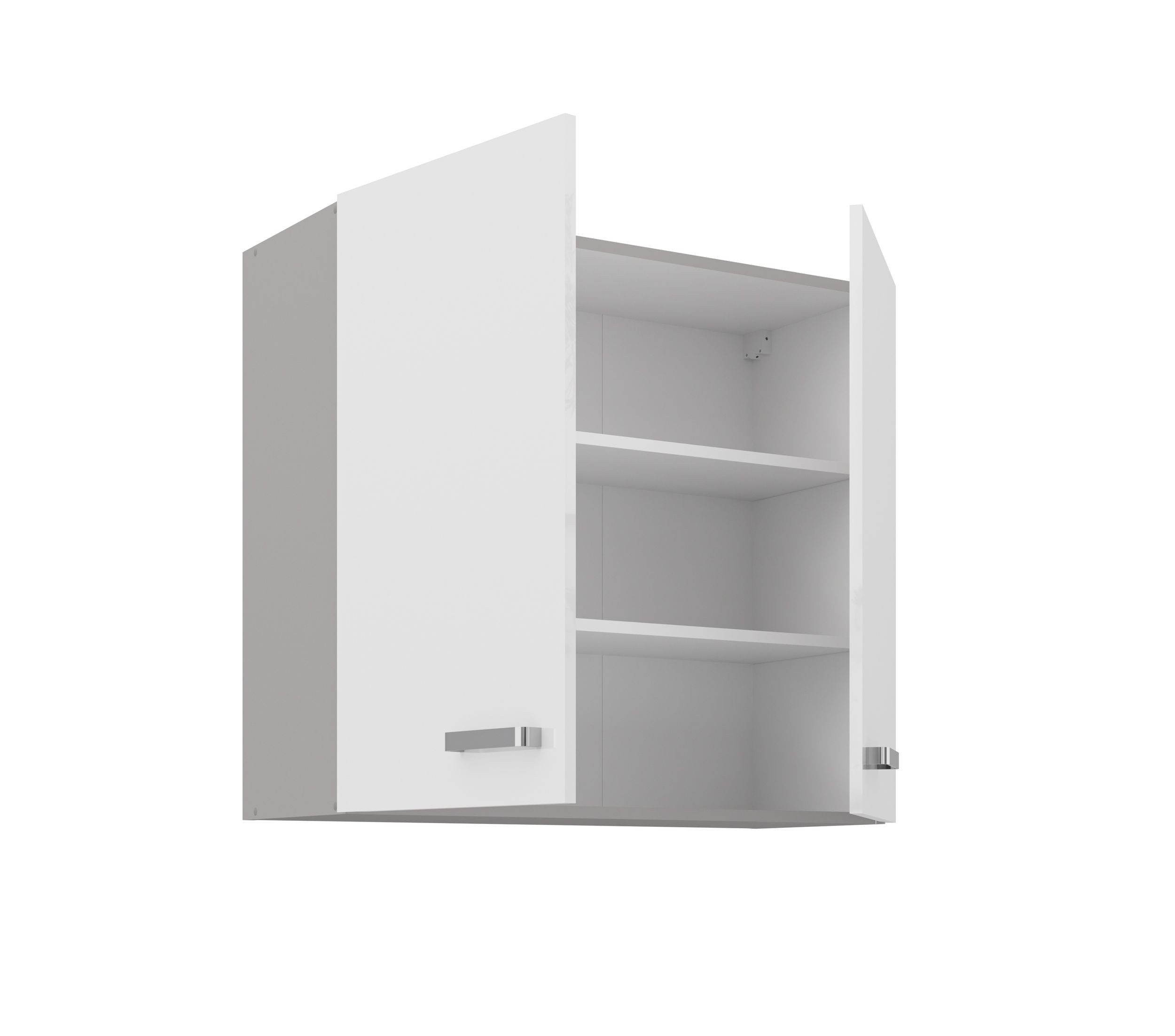 Küchen-Preisbombe Hängeschrank 80 cm Küche Bianca Weiß Hochglanz + Grau Küc günstig online kaufen