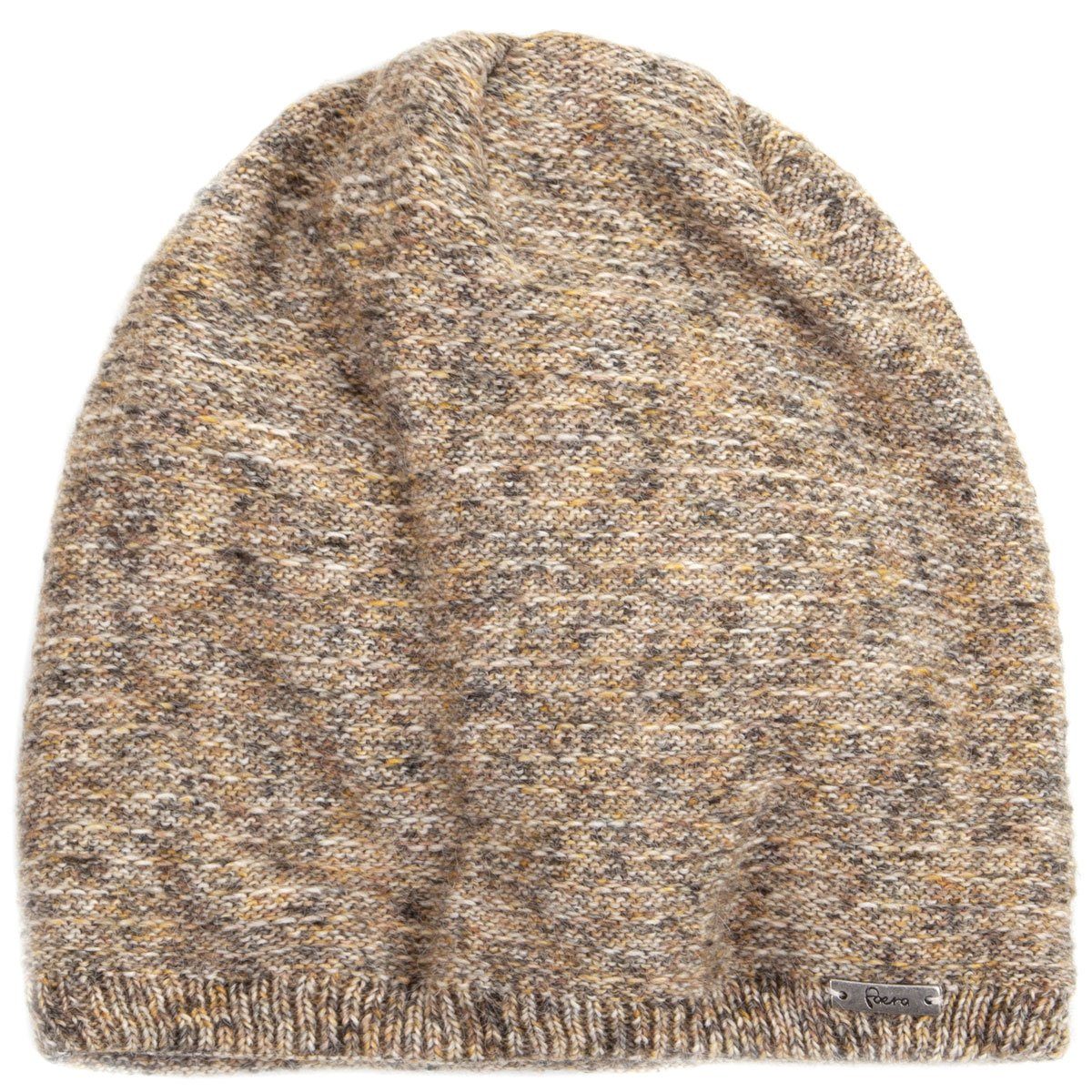 Faera Damen Mütze Haube braun Beanie Strickmütze gefüttert Wintermütze Damenmütze Strickmütze