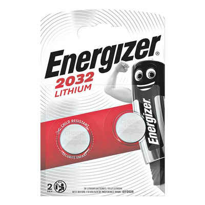 Energizer Spezial Lithium Knopfzelle, CR2032 (3 V, 2 St), CR2032, 3 V, lange Lebensdauer