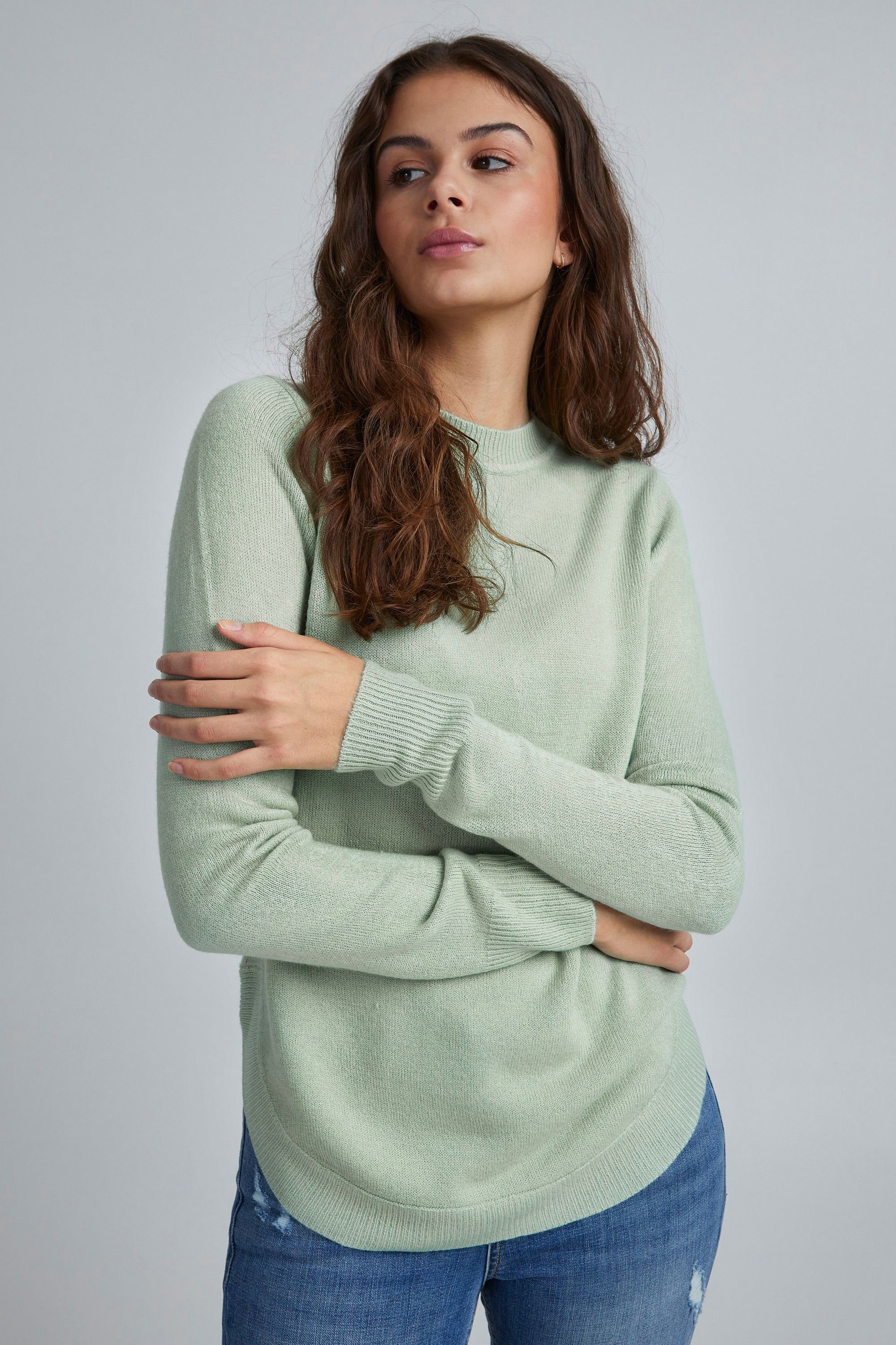 b.young Strickpullover BYMALEA CREW NECK 2 -20810997 Strickpullover mit kurzem Stehkragen