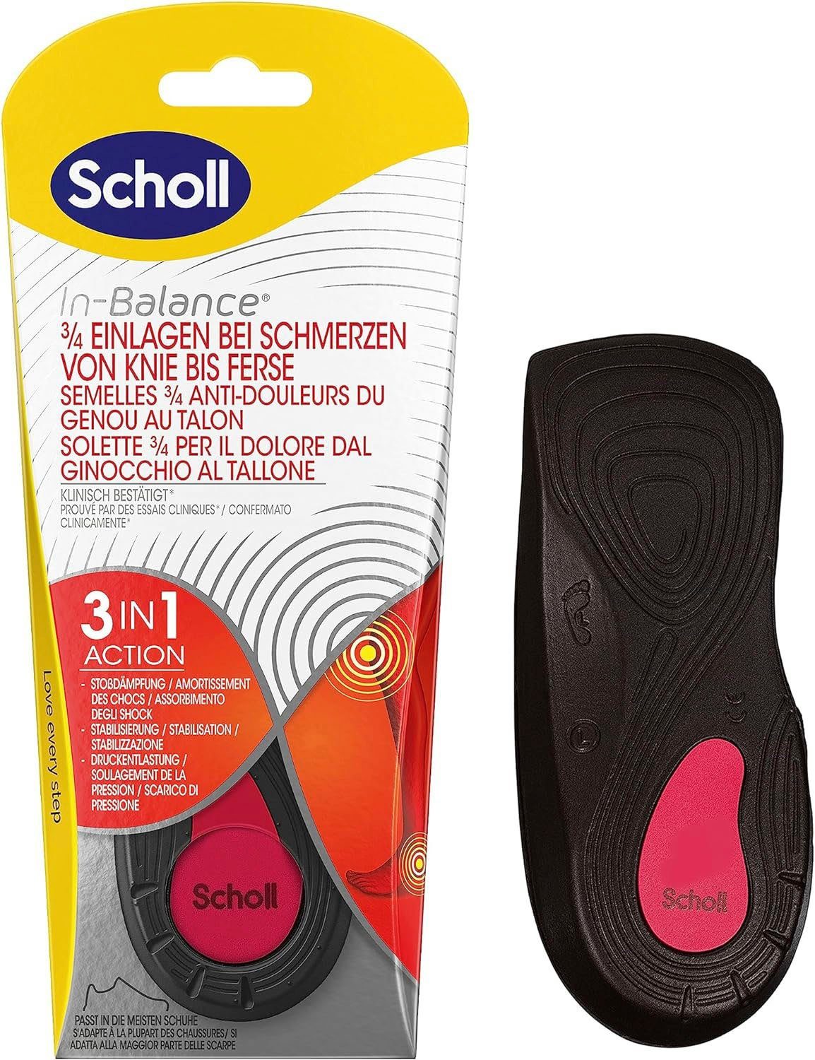 Schmerzen Scholl bis bis Sohlen In-Balance Schmerzen von Ferse bei bei Knie 3/4 Ferse, Knie Einlegesohlen