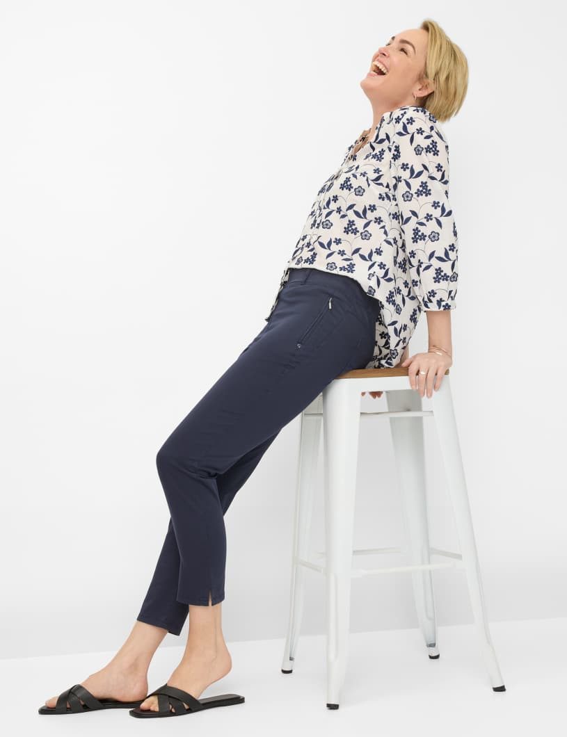 Brax Stretch-Jeans RAPHAELA BY BRAX LAVINA ZIP 6/8 navy 10821220 11-1908-22