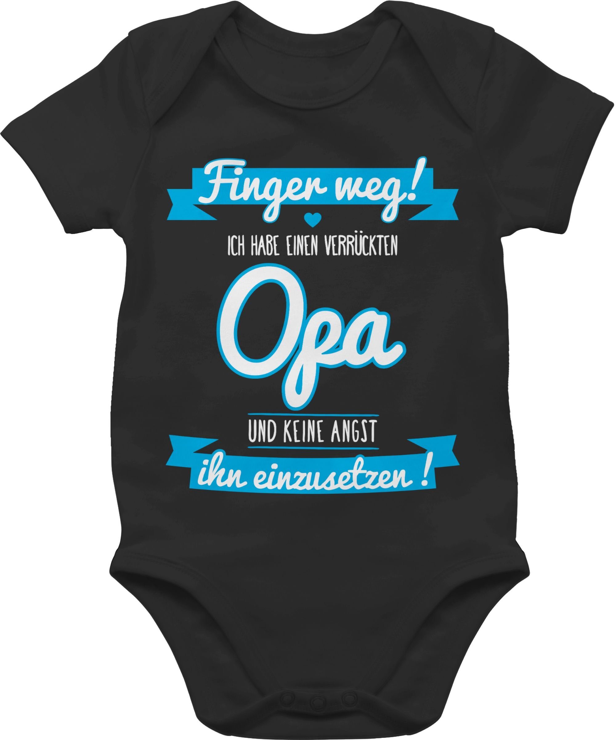 Baby Opa Sprüche habe Ich Shirtracer Shirtbody verrückten einen 1 Schwarz