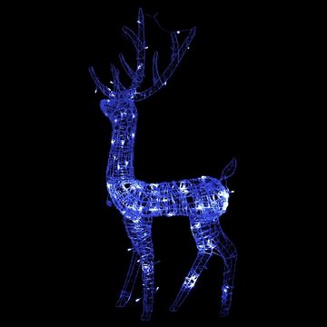 vidaXL Dekolicht LED-Rentier Weihnachtsdekoration Acryl 140 LEDs 128 cm Blau