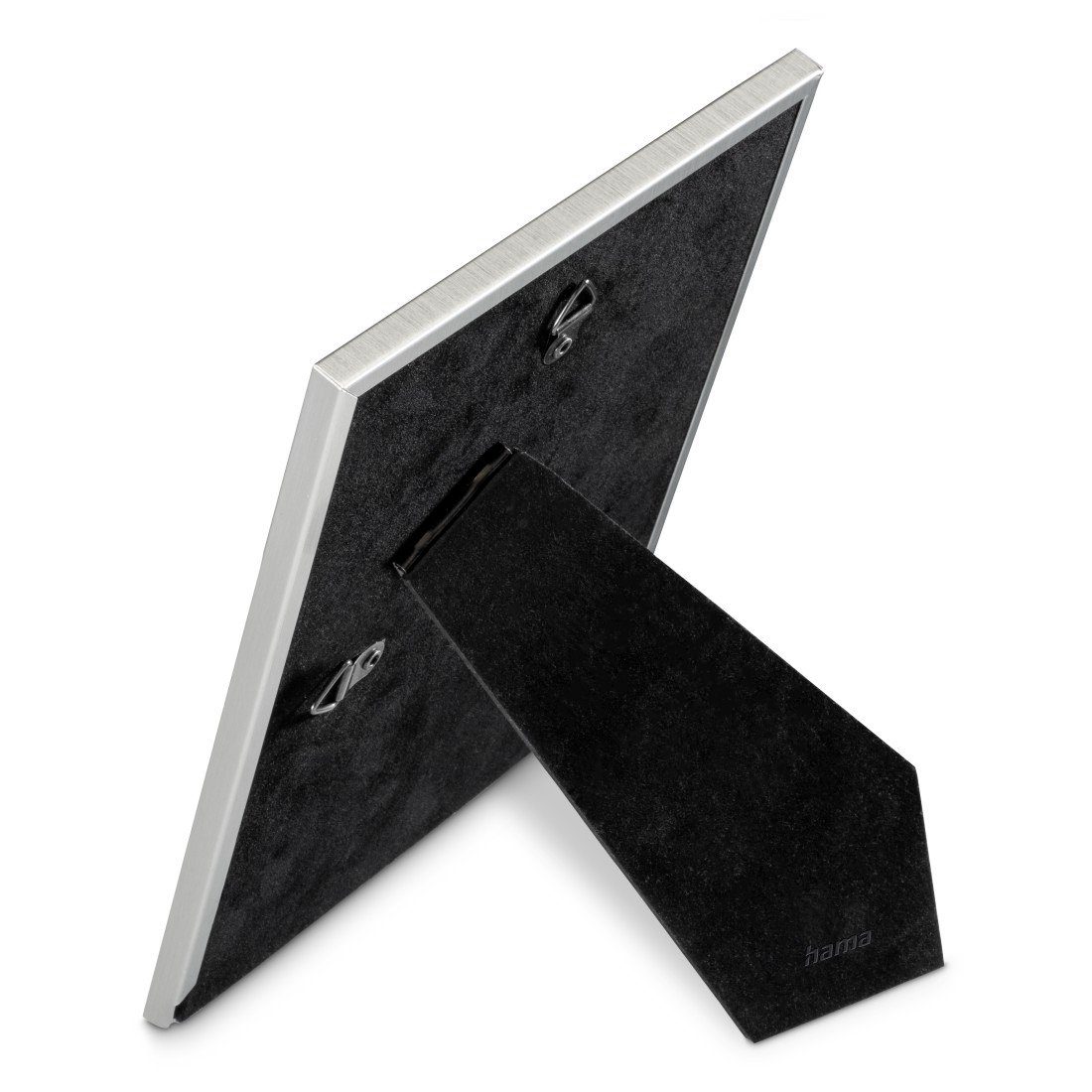 Hama Bilderrahmen Bilderrahmen 13 x 18 cm für 1 Bild, zum Aufhängen und Stellen, silber, für 1 Bilder (1 St), Portraitrahmen, Aluminium, Hochformat, Querformat, – Bild 3 von 4