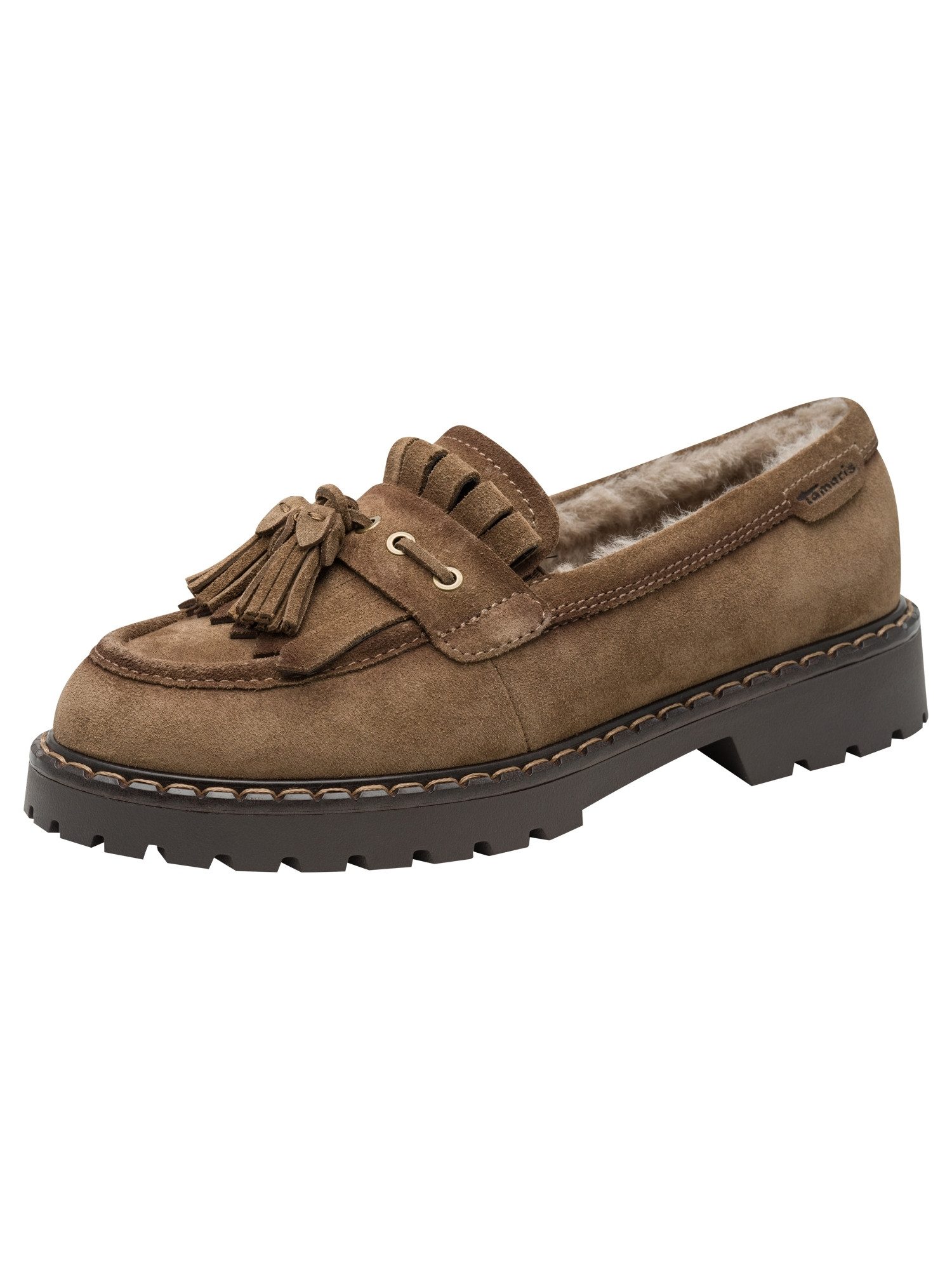 Tamaris TOUCH-IT aus Leder kein Absatz 1-24716-47 Slipper TOUCH-IT