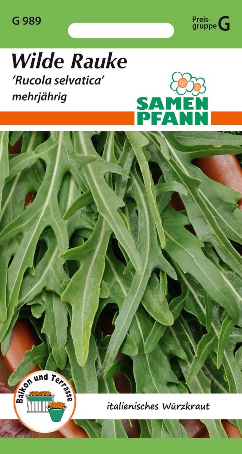 SAMEN PFANN Kräutersamen Wilde Rauke - Kräuter-Samen Gewürz Rauken-Samen Saatgut Samen, Diplotaxis tenuifolia