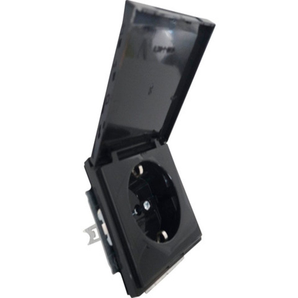 Busch-Jaeger Steckdose BJ 20EUK-81 Steckdose m.Klappdeckel future linear anthrazit