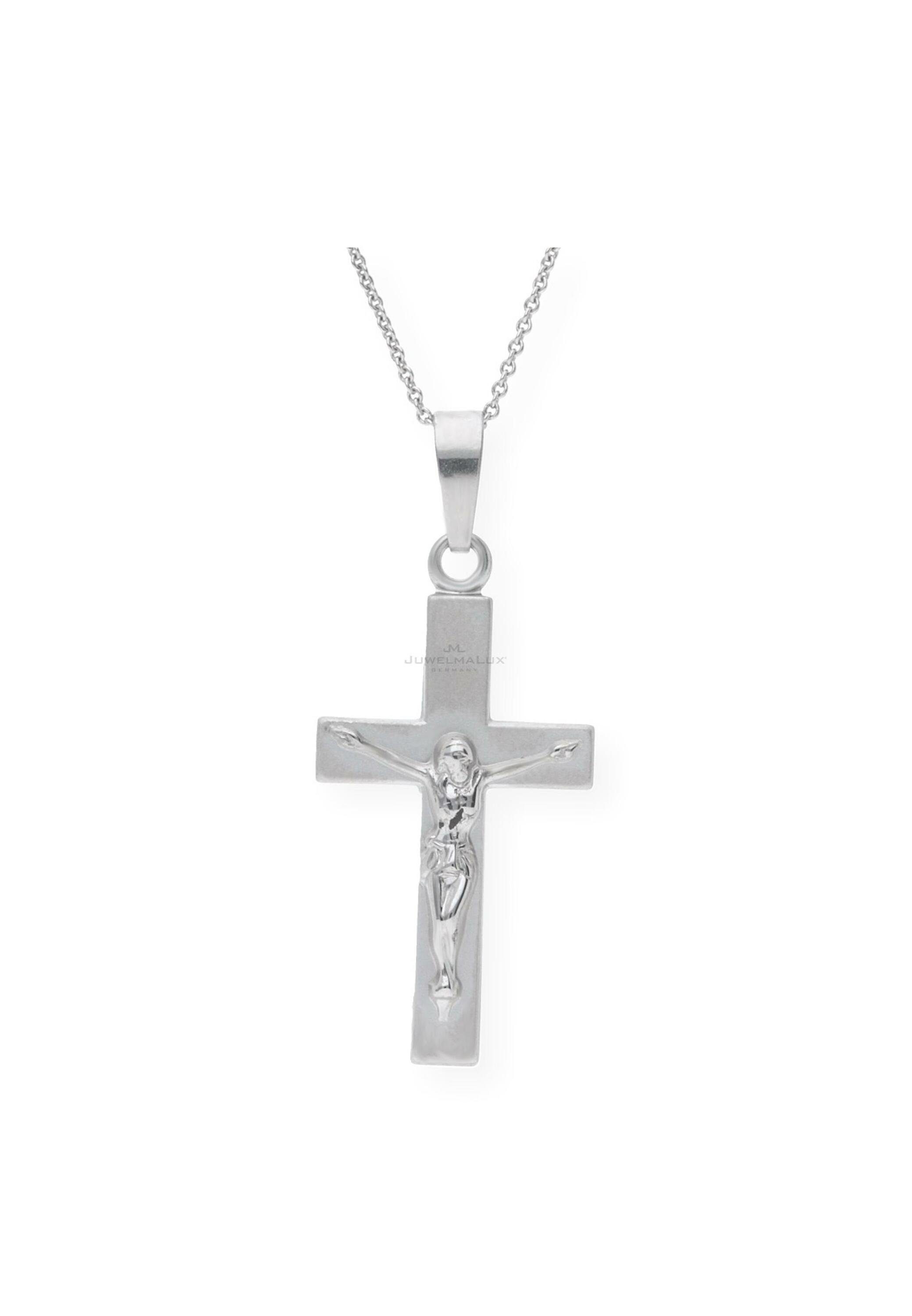 JuwelmaLux Kreuzanhänger Kreuz Anhänger 925/000 Sterling Silber rhodiniert, ohne Kette, inkl. Schmuckschachtel | Kettenanhänger