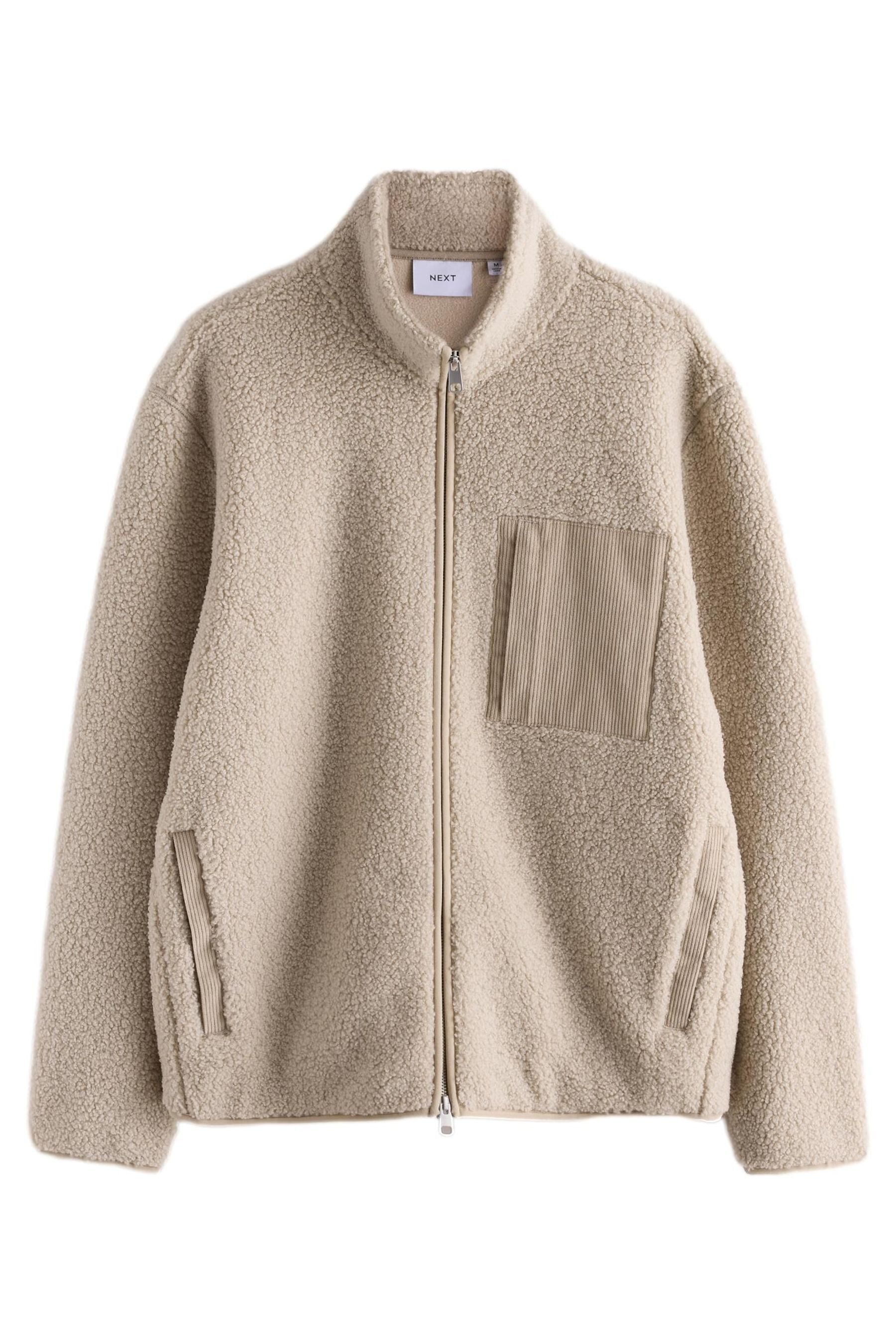Next Fleecejacke Borg-Fleece mit durchgehendem Reißverschluss (1-St)