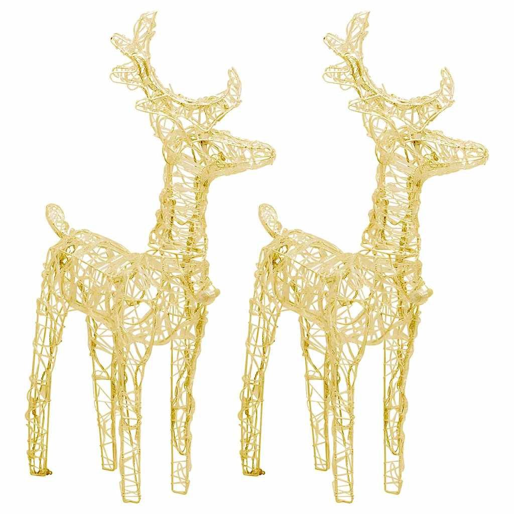 vidaXL Weihnachtsfigur LED-Rentiere 2 Stk. Warmweiß 80 LEDs Acryl (2 St)