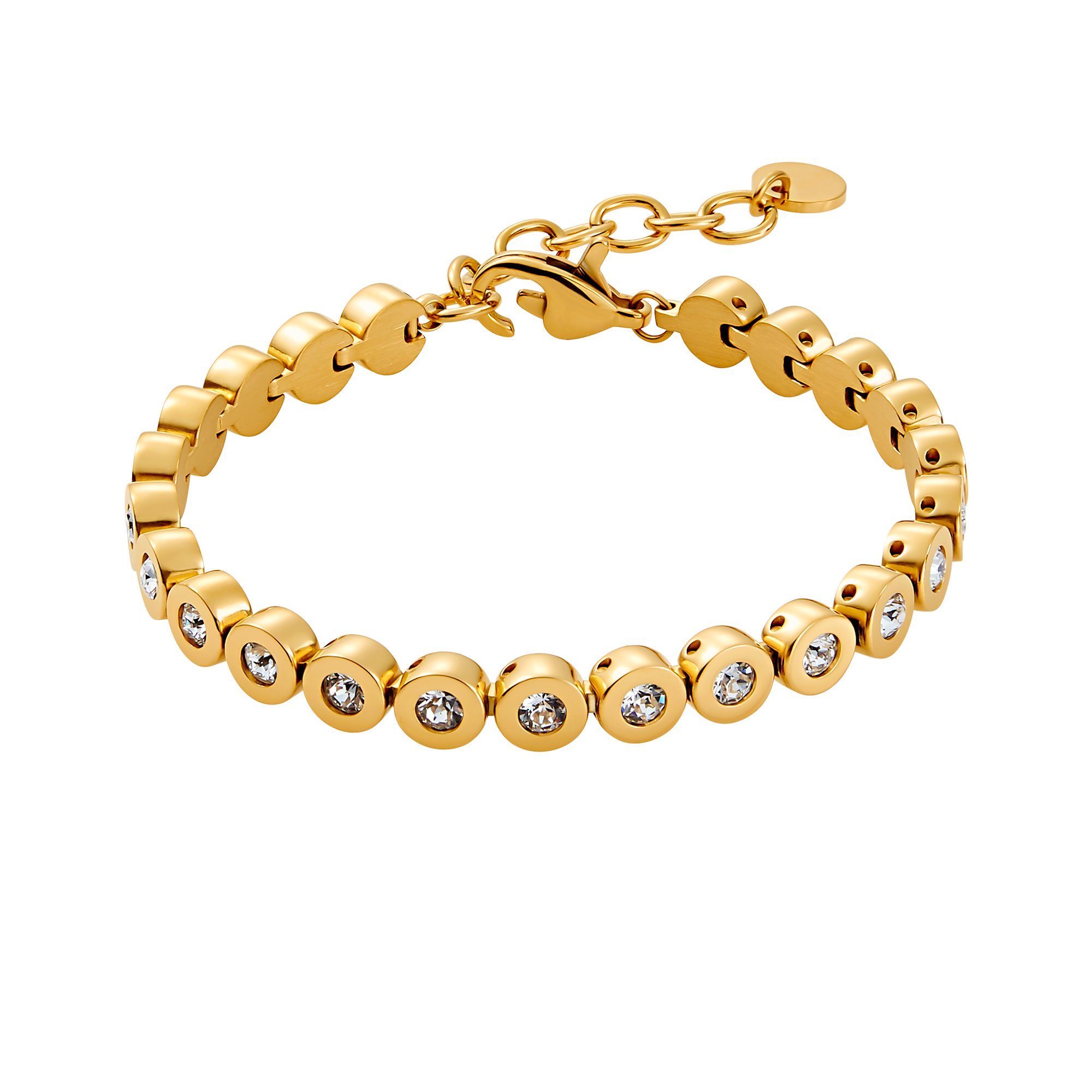 Heideman Armband »Amilla S Gold« (Armband, inkl. Geschenkverpackung),  Tennisarmband mit Stein weiß Gliederarmband online kaufen | OTTO