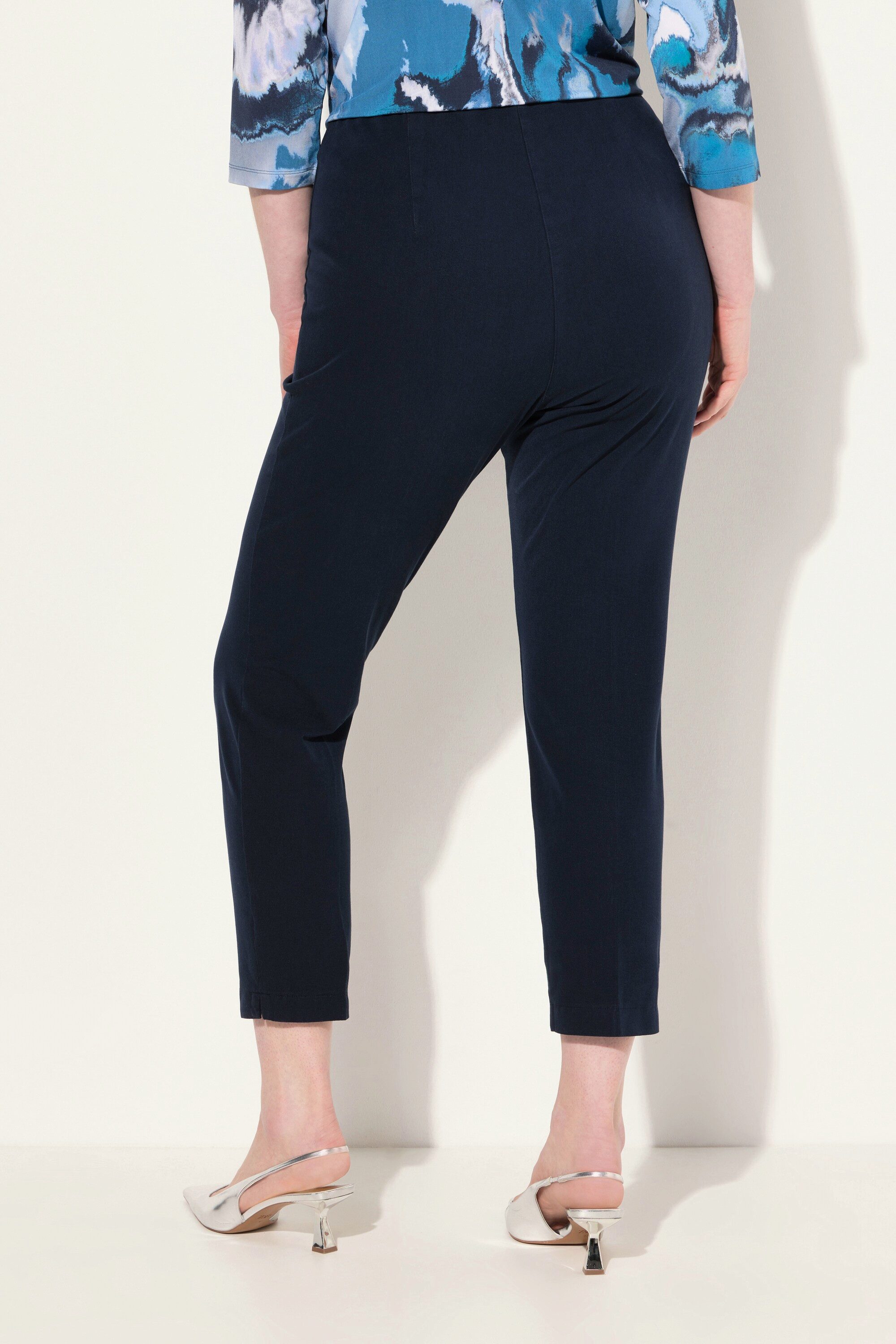 Ulla Popken Funktionshose 7/8-Hose schmales Bein Elastikbund