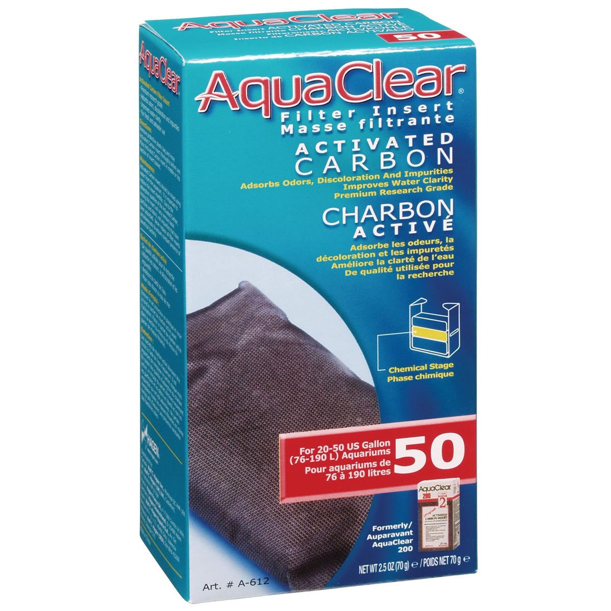 Aquariumfilter Aktivkohle-Filtereinsatz für Powerfilter 50