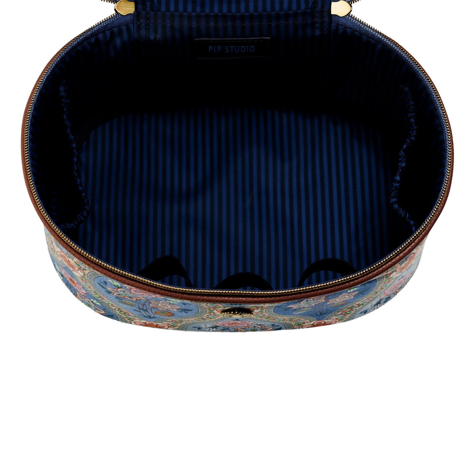 PiP Studio Kosmetikkoffer Cleo Beauty Case Ornamento, mit Kunstlederdetails und Markenpatches