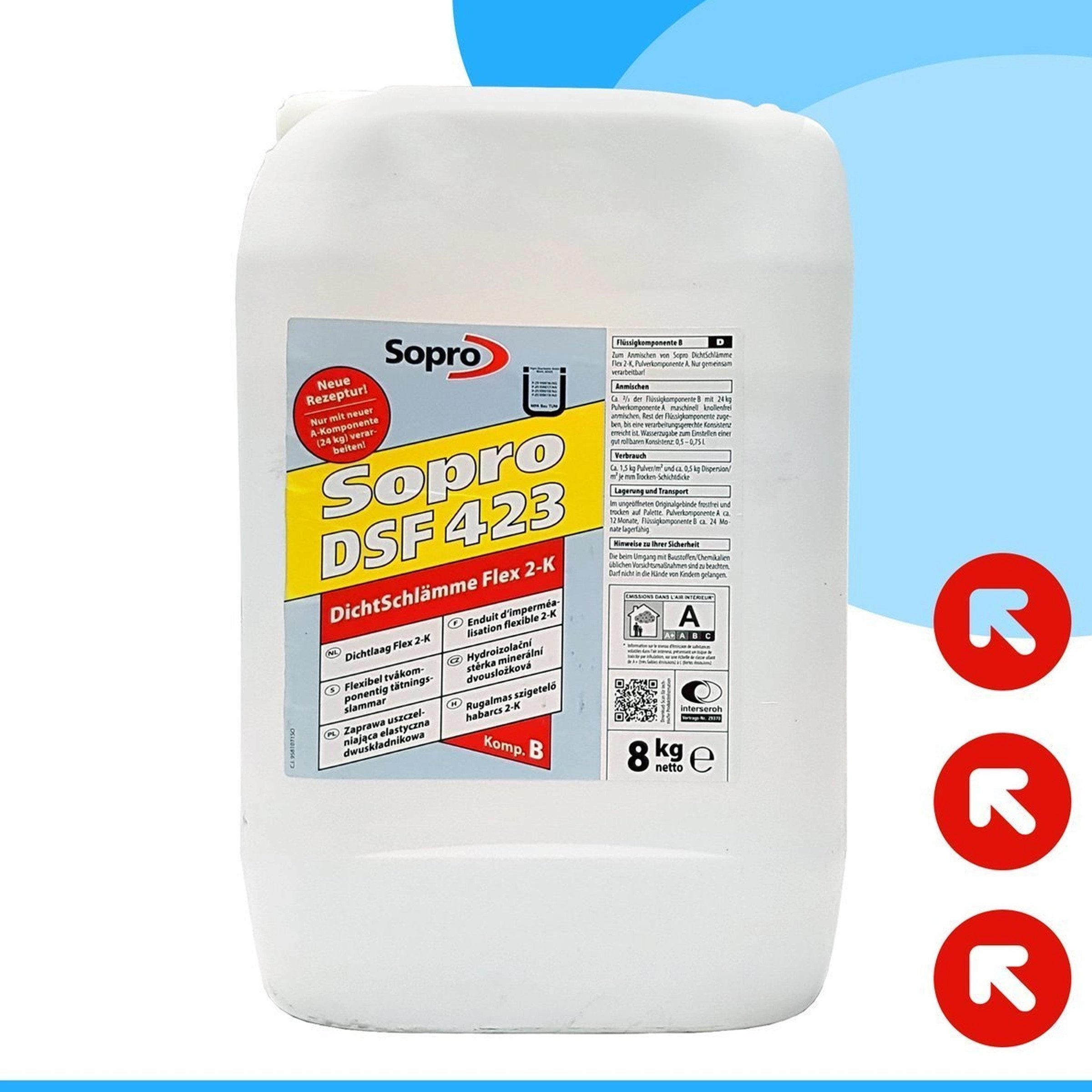 Sopro Bauchemie GmbH Mörtel Sopro DSF 423 Flexible Dichtungsschlämme Komponente A oder B wählbar