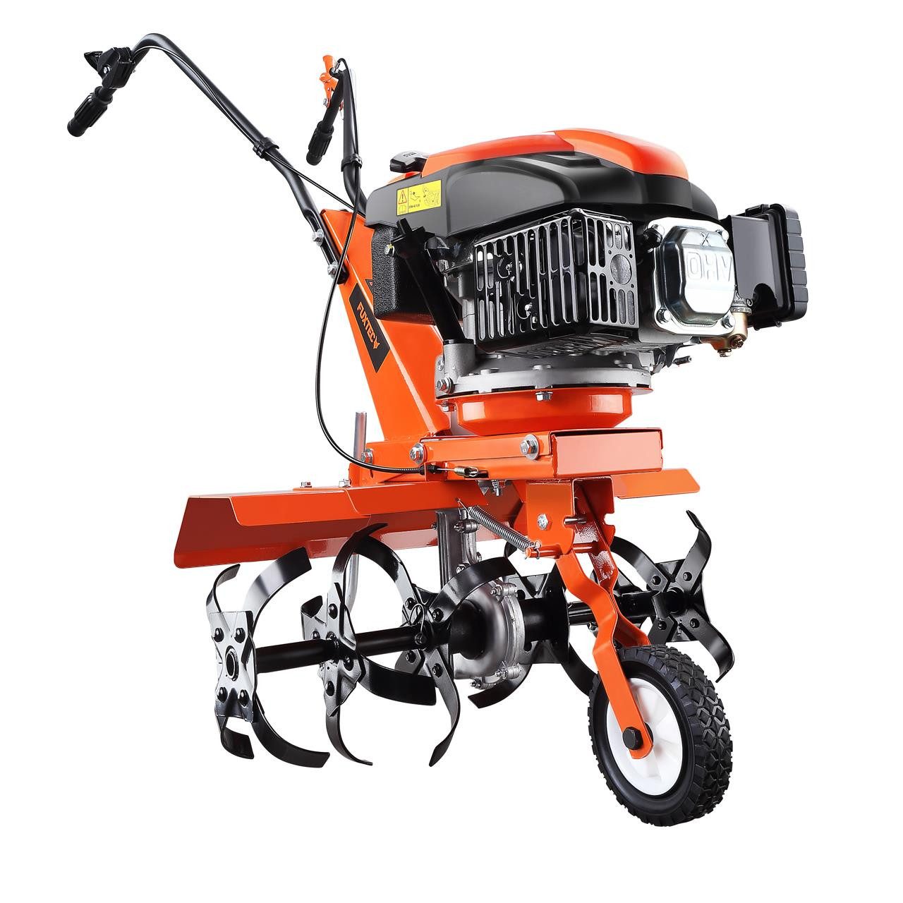 FUXTEC Benzinmotorhacke FX-AF1139-SET1, 36 cm Arbeitsbreite, 36cm Arbeitsbreite, 4-Takt Motor, regulierbare Pflugtiefe, 3000 U/min