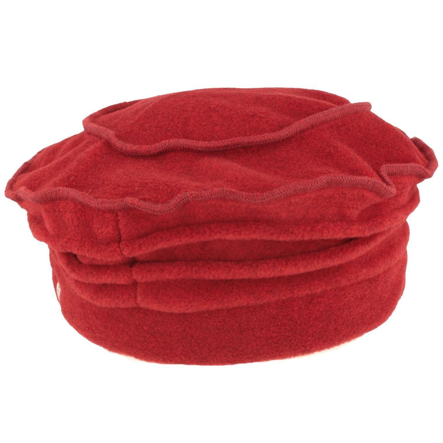 MtM Baskenmütze warme & weiche Fleece Winter-Baskenmütze mit Biesen