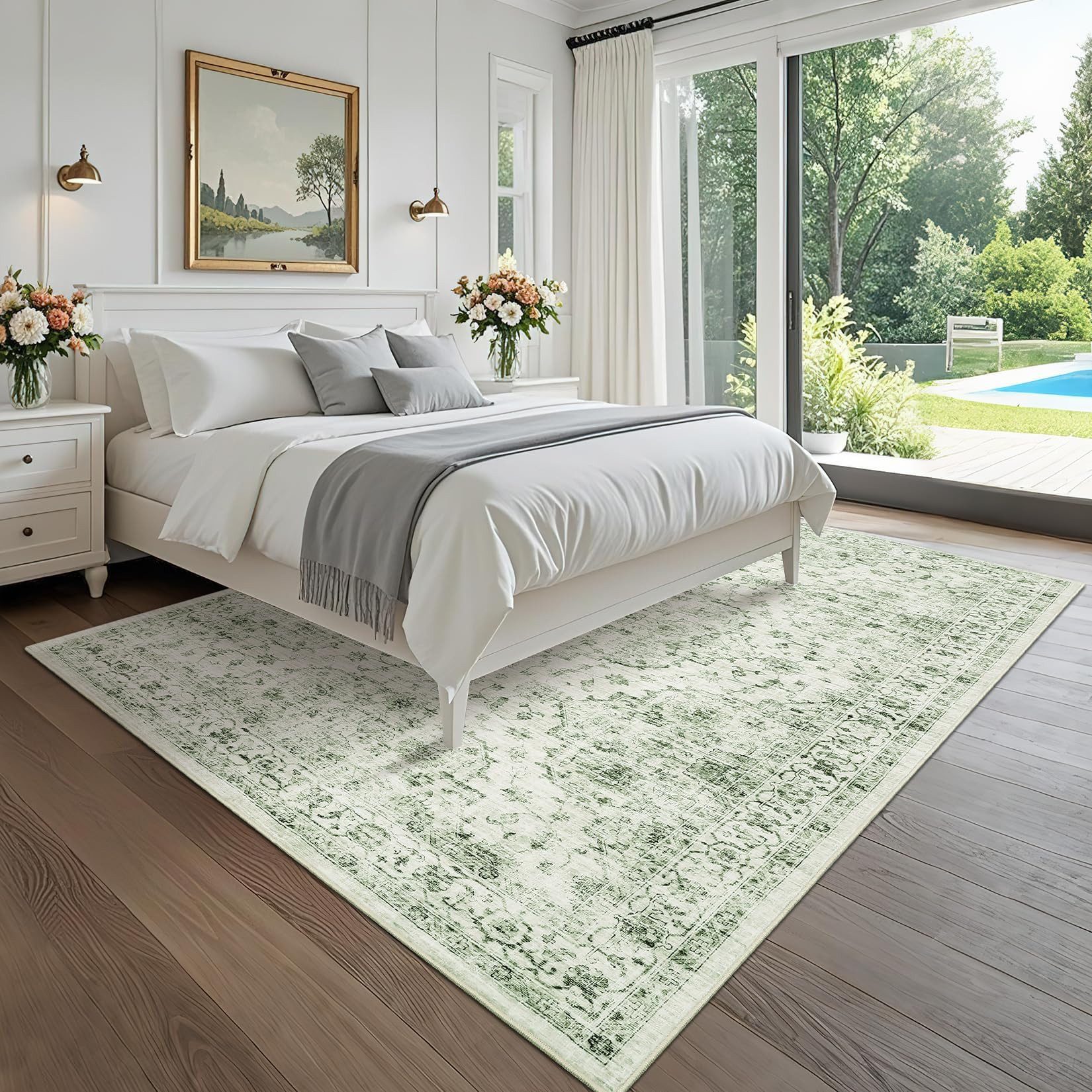 GarveeMore Teppich Faltbarer Boho-Teppich mit Print-Design (Kaschmir-Optik), rechteckig, Höhe: 6 mm, für Wohnzimmer & Schlafzimmer & Flur – Bild 2 von 5