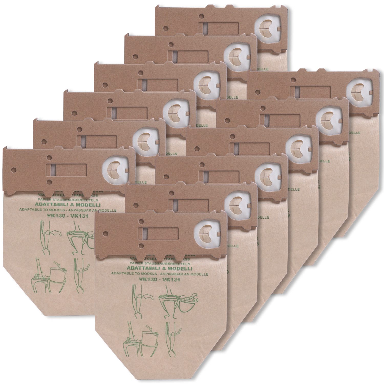 Thumbnail - VIOKS Staubsaugerbeutel Filtertüten Ersatz für Vorwerk Staubbeutel, passend für Kobold VK130 VK131, 12 St., Papiertüten ...