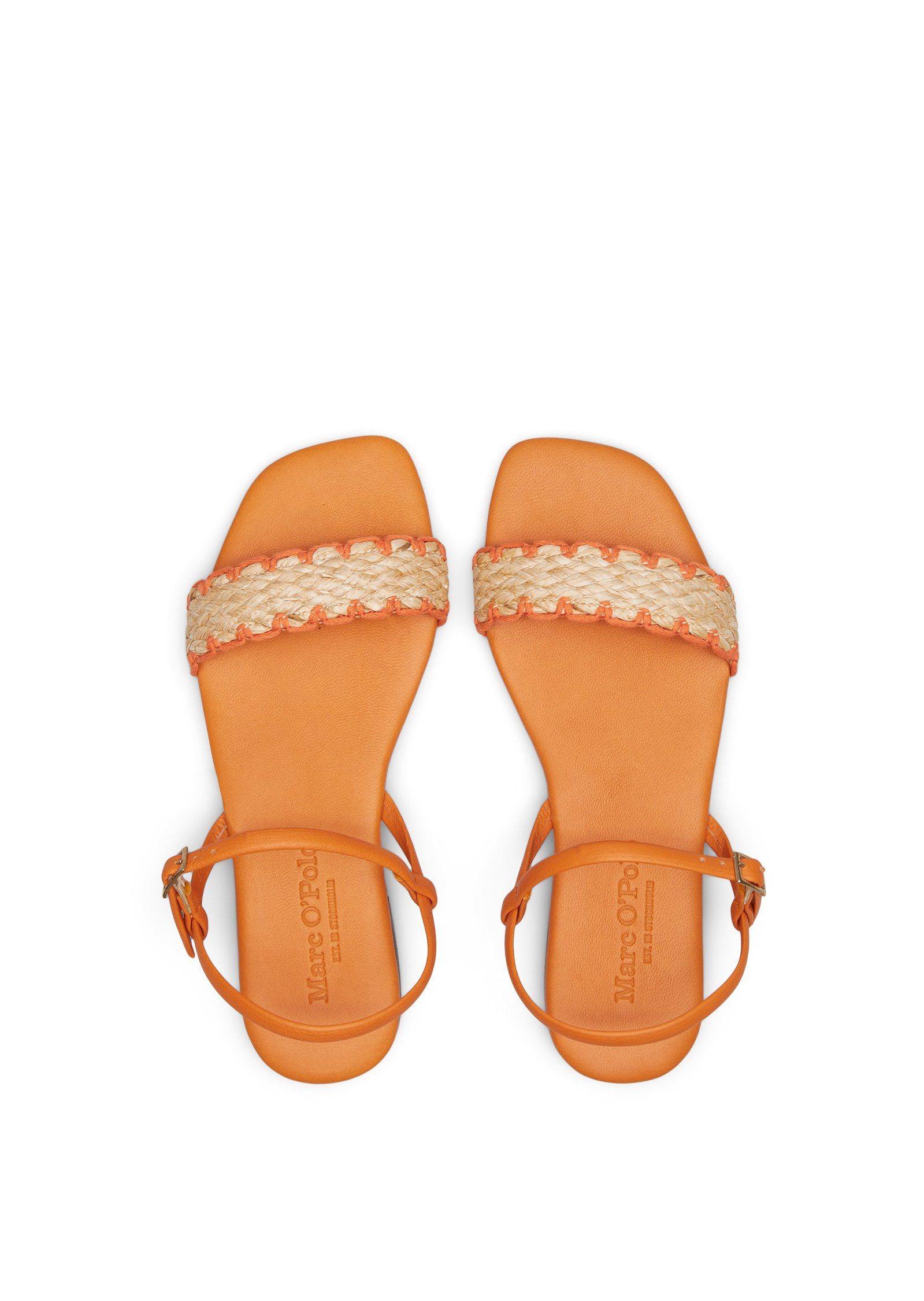 Sandale mit Raffiabast orange Marc O'Polo