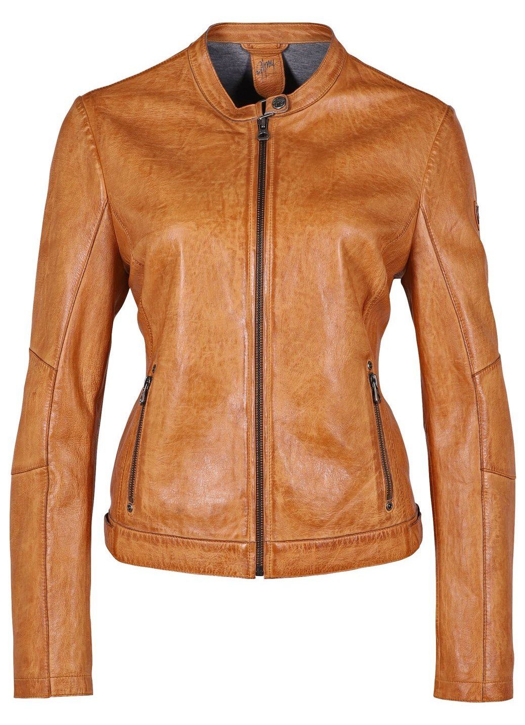 Gipsy Lederjacke GWMimmy LBV aus weichem Lammleder Camel