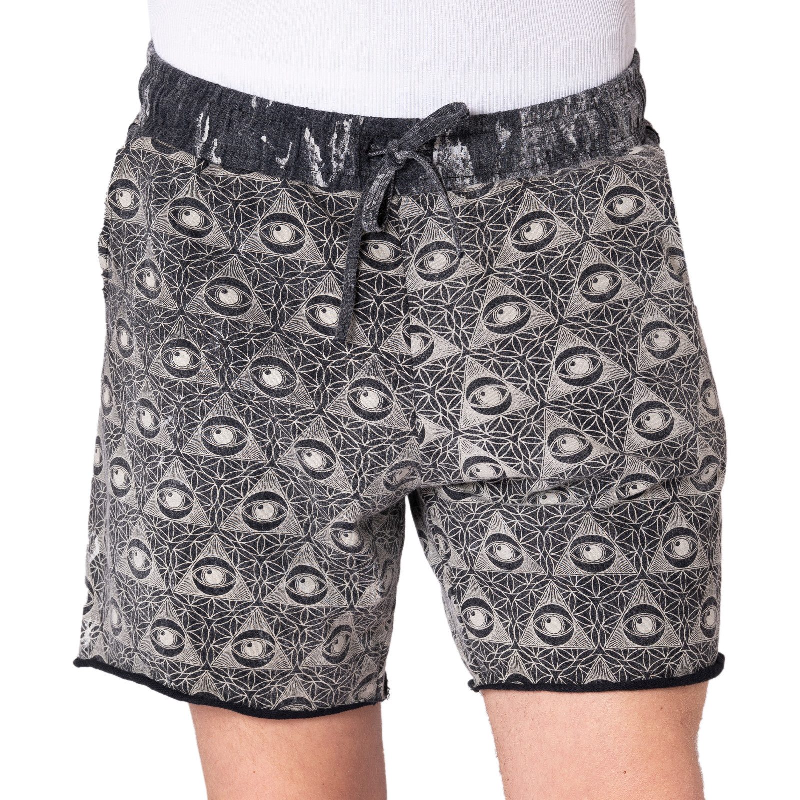 Shorts kurze Jogging-Hose aus 100% Baumwolle Unisex Sweatshorts mit Kordelzug