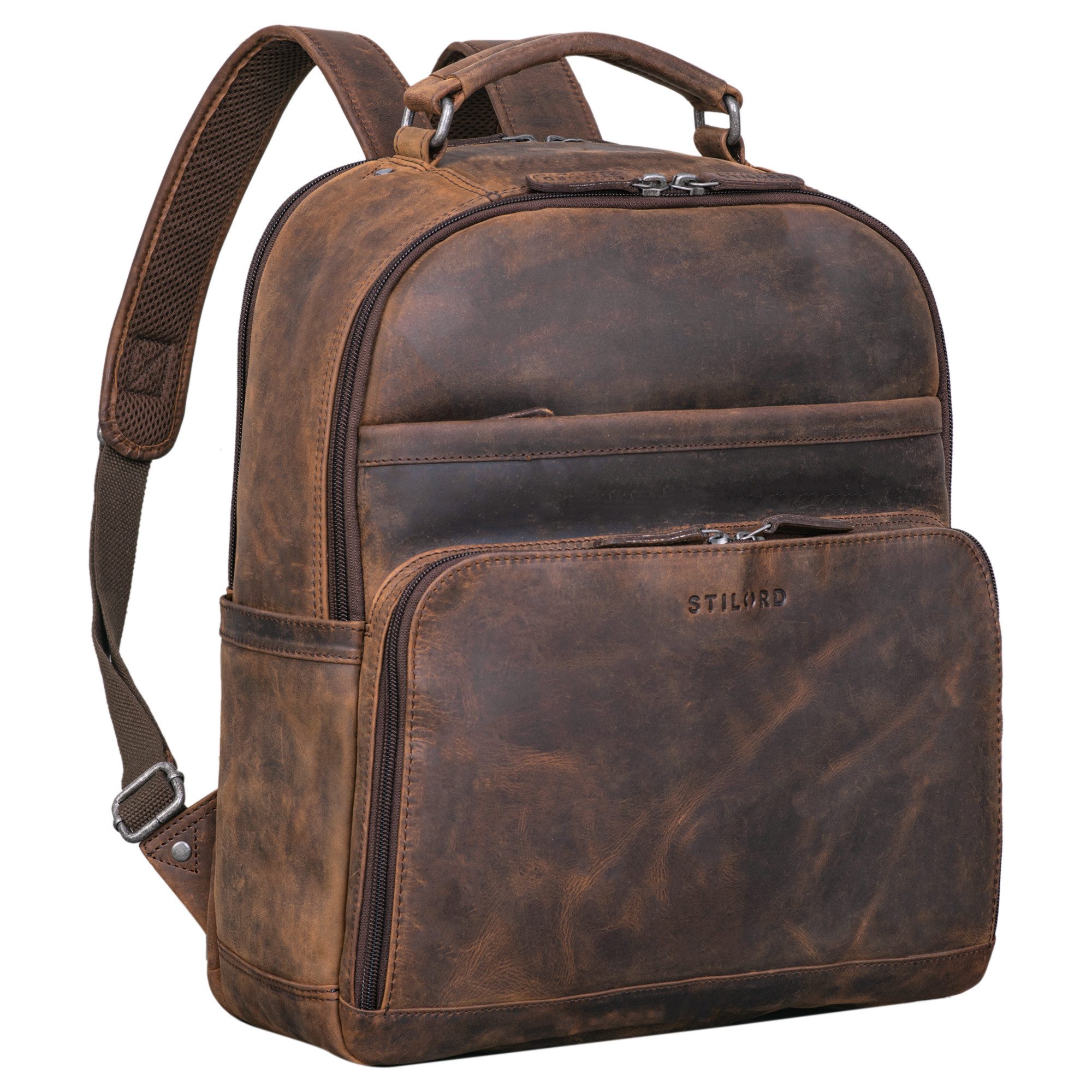Notebook-Rucksack "Pasadena" Laptop Rucksack Leder 14 Zoll