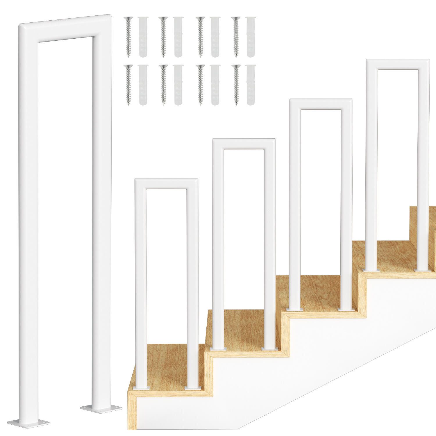 Clanmacy Treppengeländer U-förmige Elliptische Röhre Handlauf Geländer 55 - günstig online kaufen