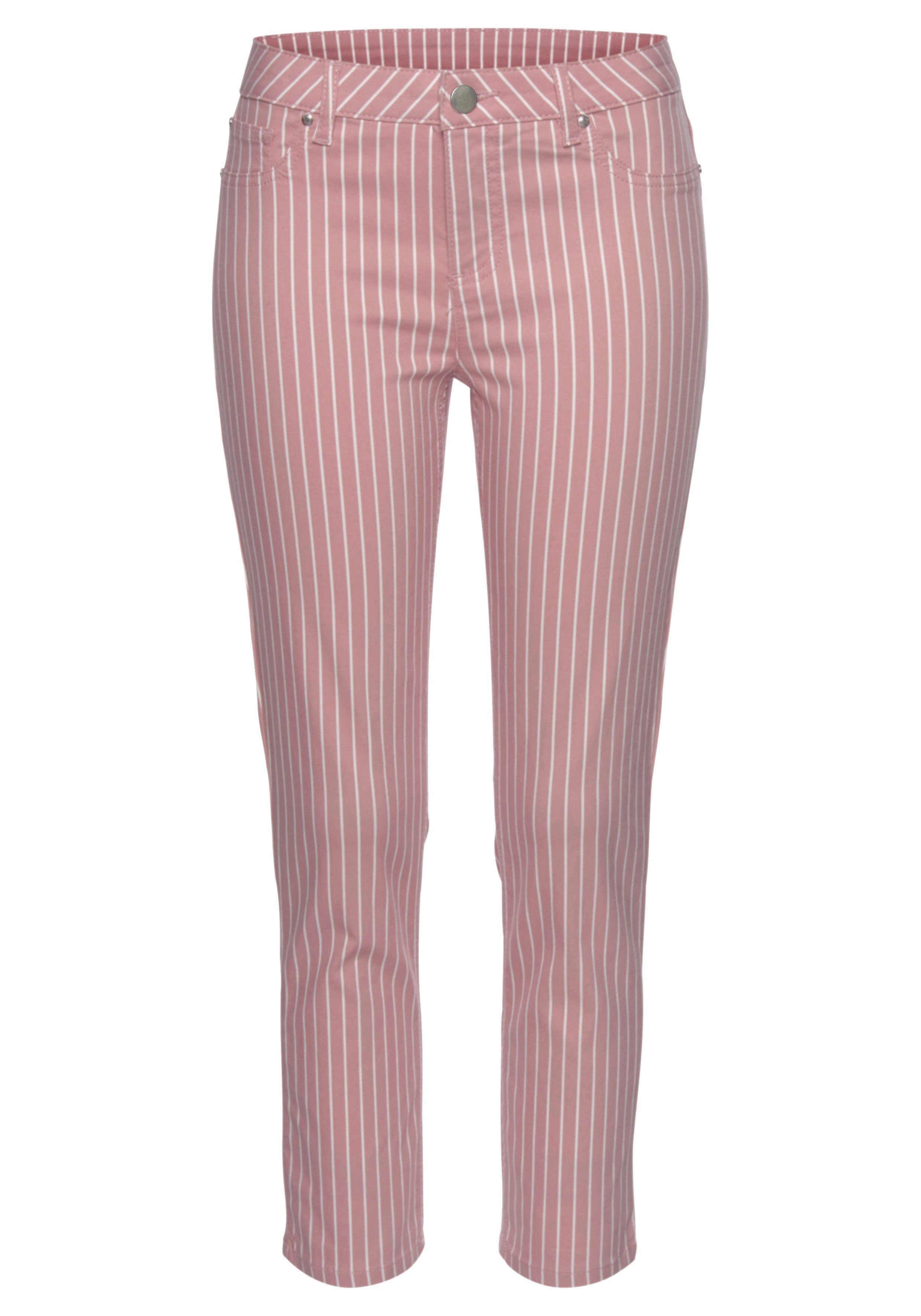 LASCANA 7/8-Jeggings mit Streifenprint in Slim-Fit-Form, günstig online kaufen