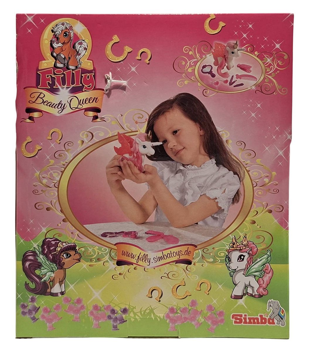 SIMBA Spielfigur Simba Filly Beauty Queen in Metallbox Einhorn Magic Spiel-Set Pferd – Bild 2 von 2