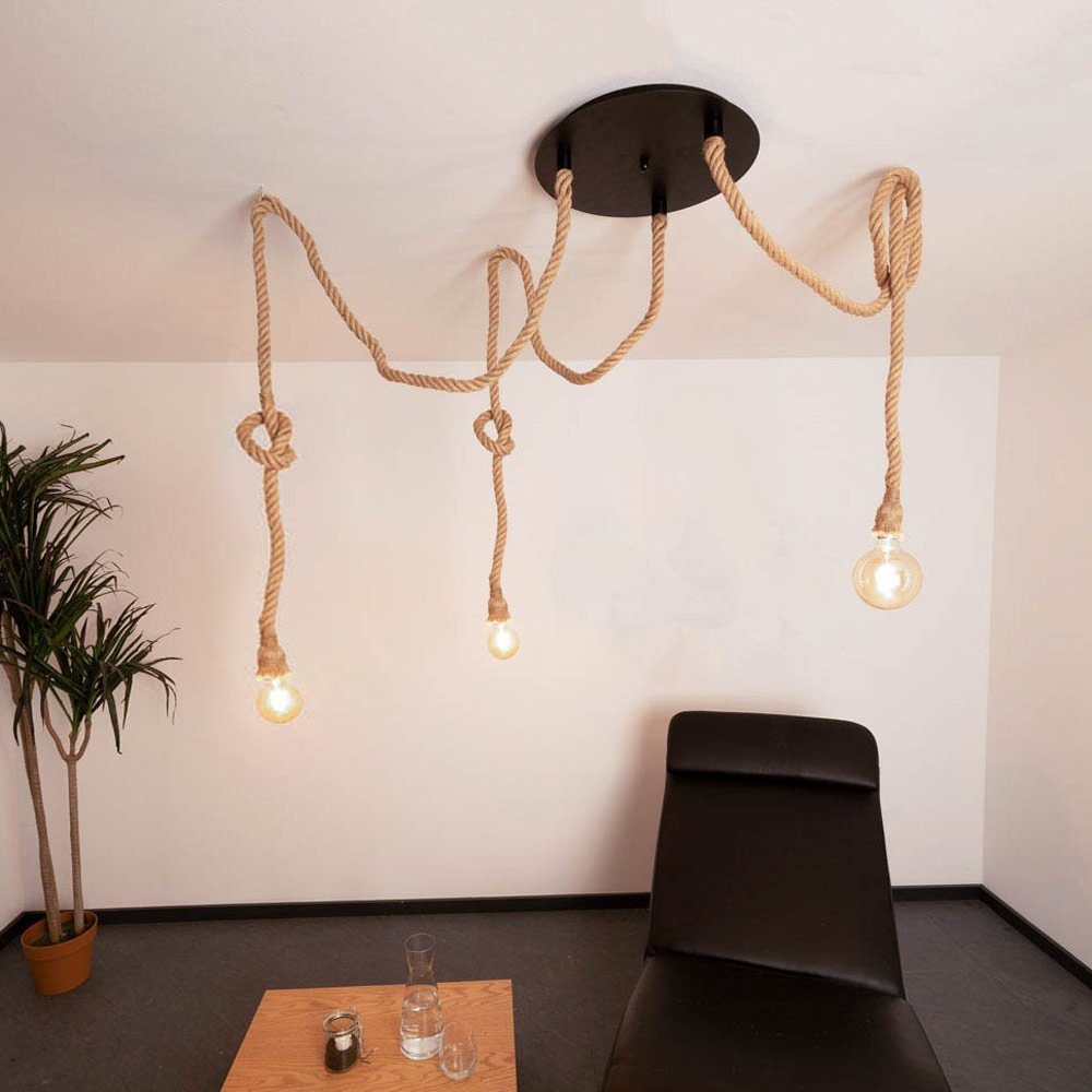 s.LUCE Pendelleuchte »Rope Seil 3flg. Mit Fassung« | OTTO