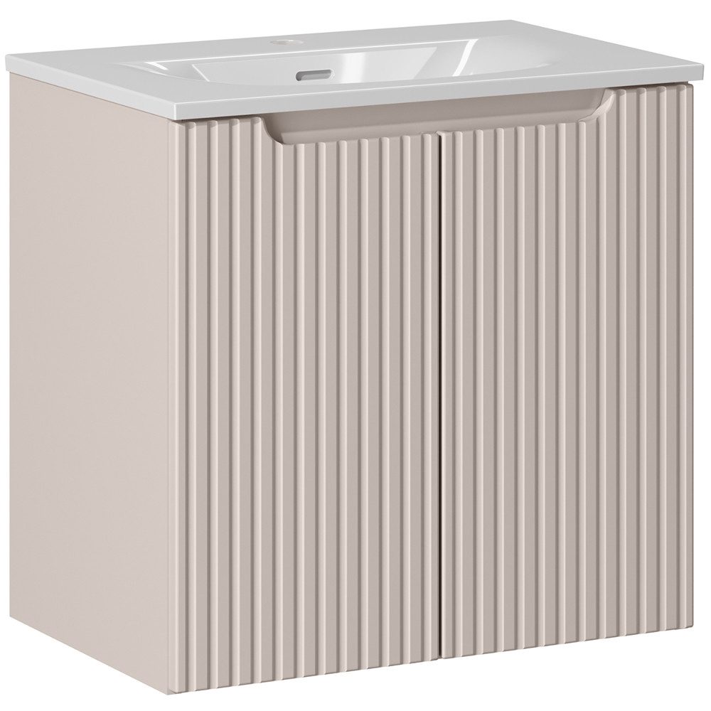 Lomadox Waschtisch NEWPORT-56-CASHMERE, 61cm mit Keramikwaschbecken, kaschm günstig online kaufen