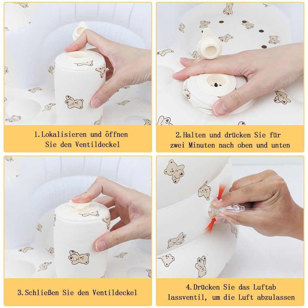 FOUORTUNATE-BEE Kinderstuhl Aufblasbarer Baby-Sitz für Babys ab 3 Monaten günstig online kaufen