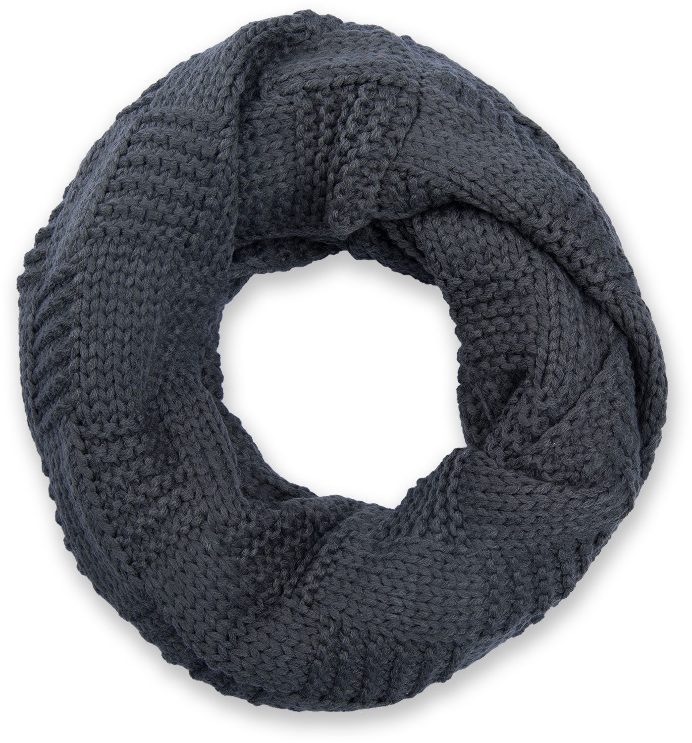 Strickschal Feinstrick Loop mit Patentmuster