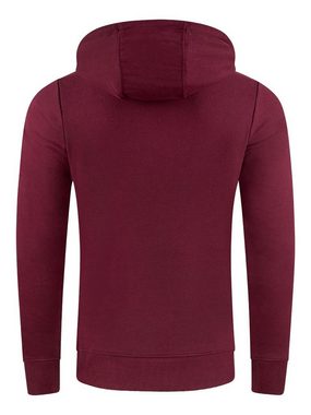 riverso Kapuzenpullover Herren Hoodie RIVEnno Regular Fit Longsleeve Sweatshirt mit Cross-Over-Kragen und Kängurutasche