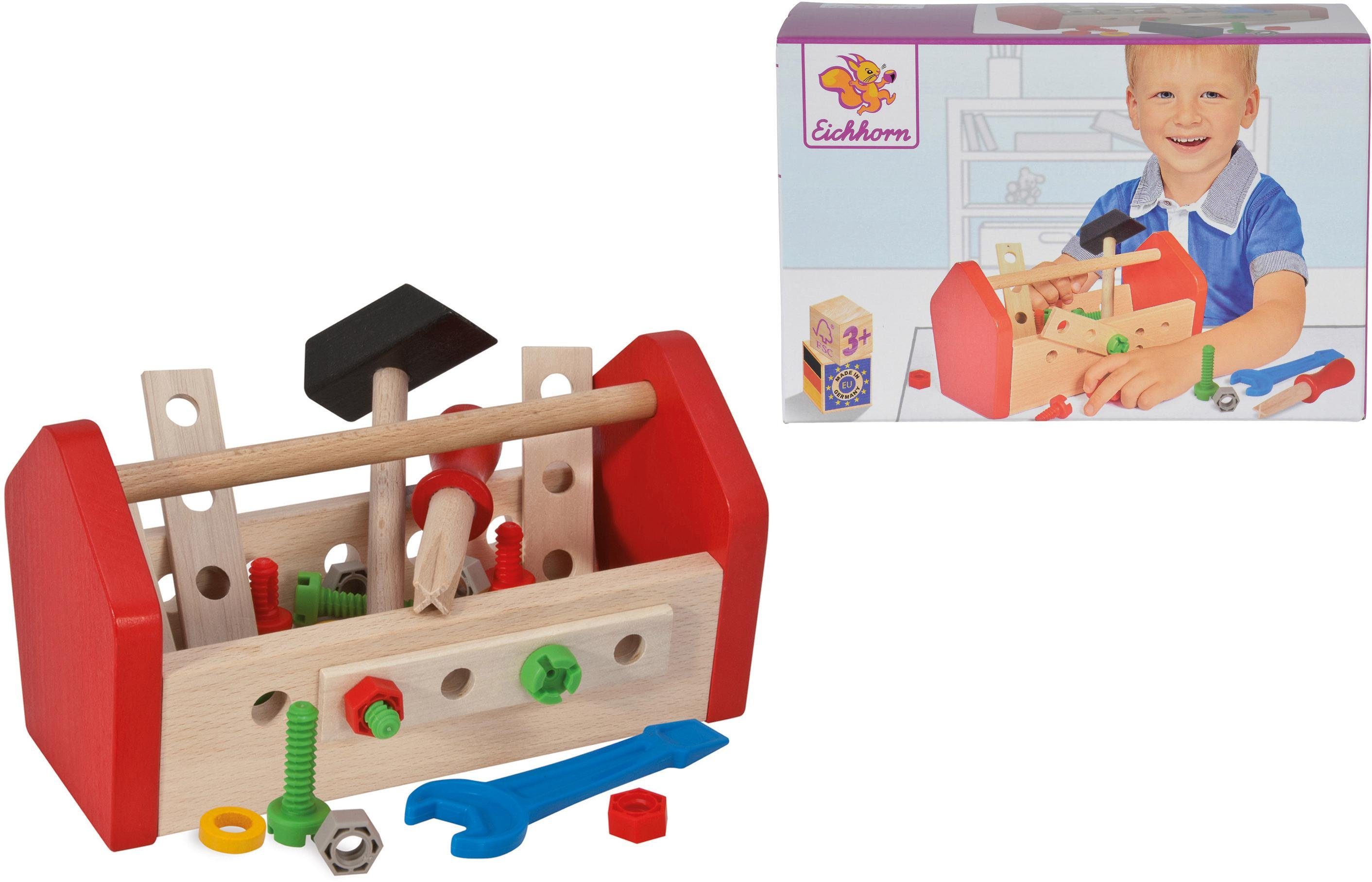 Eichhorn Spielwerkzeugkoffer Werkzeugbox, (Set), aus Holz, Made in Germany, FSC® - schützt Wald