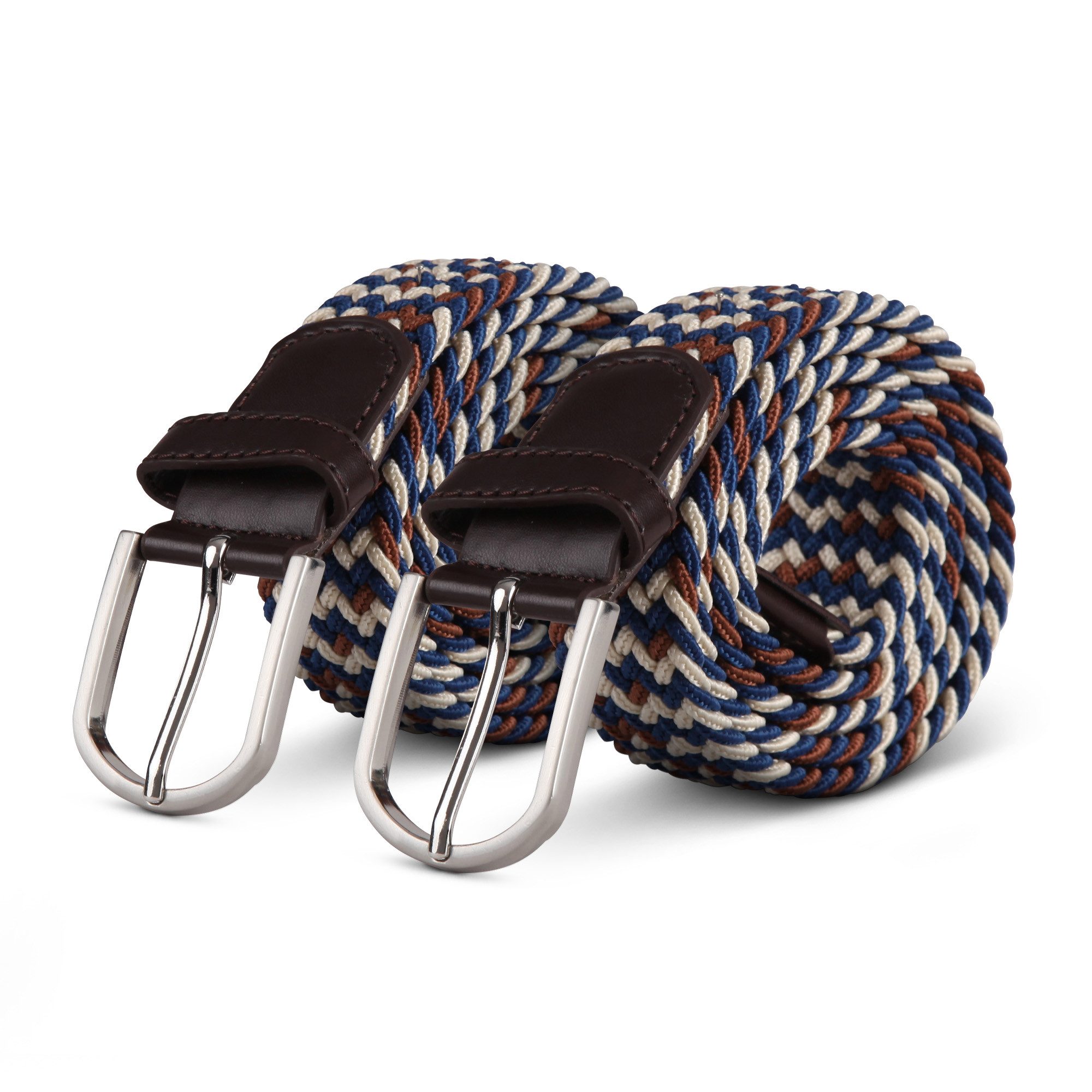 hemmy Fashion Stretchgürtel Dehnbarer Stoffgürtel "unisex" (2-St., 2er Pack) Elastischer Flechtgürtel - Stoffgürtel, dehnbarer Gürtel ohne Löcher