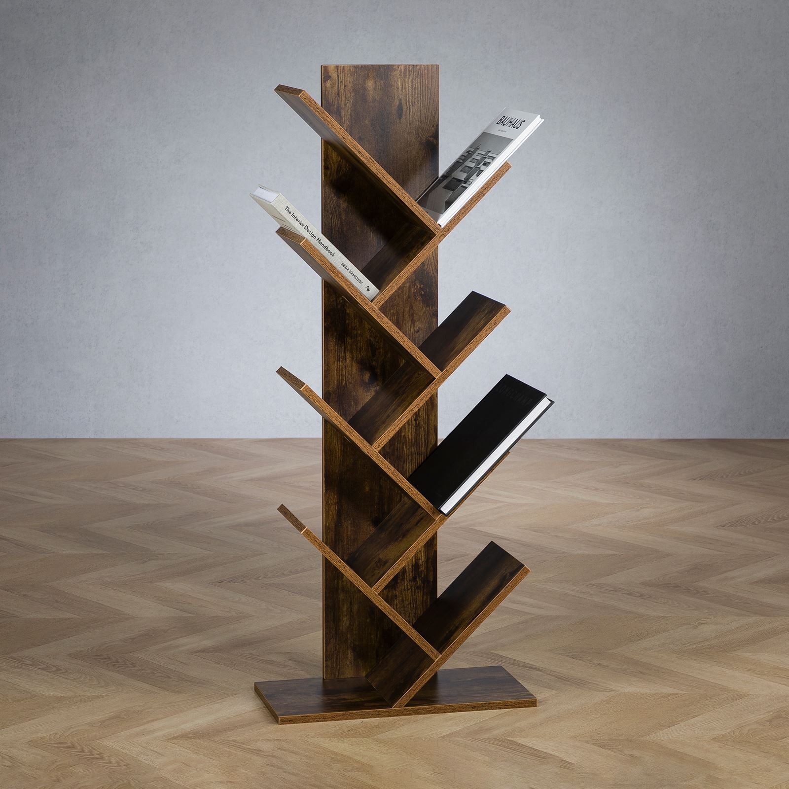 IDIMEX Bücherregal JULES, Design Regal freistehend mit 7 Ablagen Braun günstig online kaufen