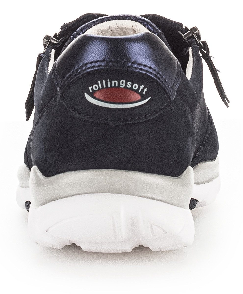 rollingsoft Keilsneaker, Freizeitschuh, Halbschuh, Schnürschuh mit Logo an der Ferse