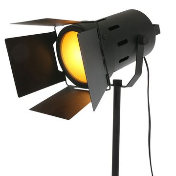 Steinhauer LIGHTING Stehlampe, Leuchtmittel nicht inklusive, RETRO Steh Stand Leuchte Wohn Zimmer Studio Stativ Lampe schwarz Spot